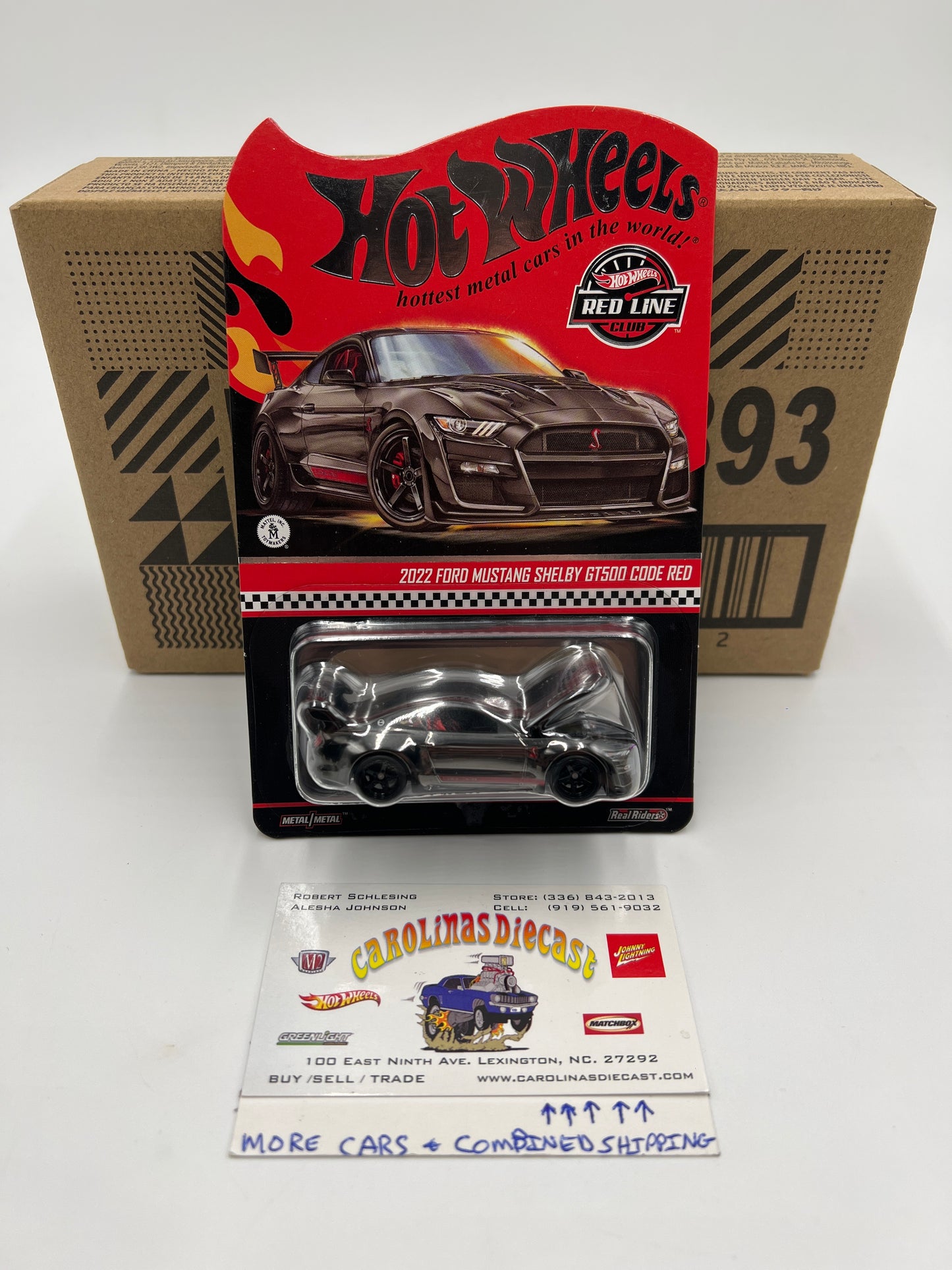 2024 Hot Wheels RLC 2022 Ford Mustang Shelby GT500 Code Red W/Protector and Box