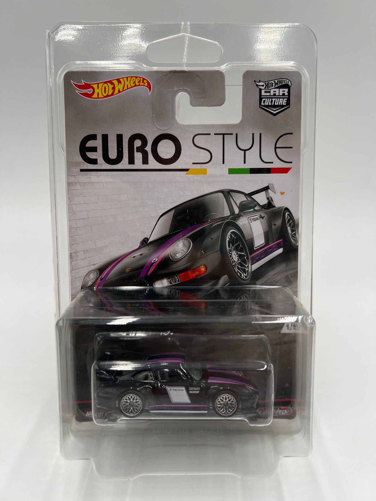 Hot Wheels Car Culture Euro Style #1 Porsche 993 GT2 Black W/Protector