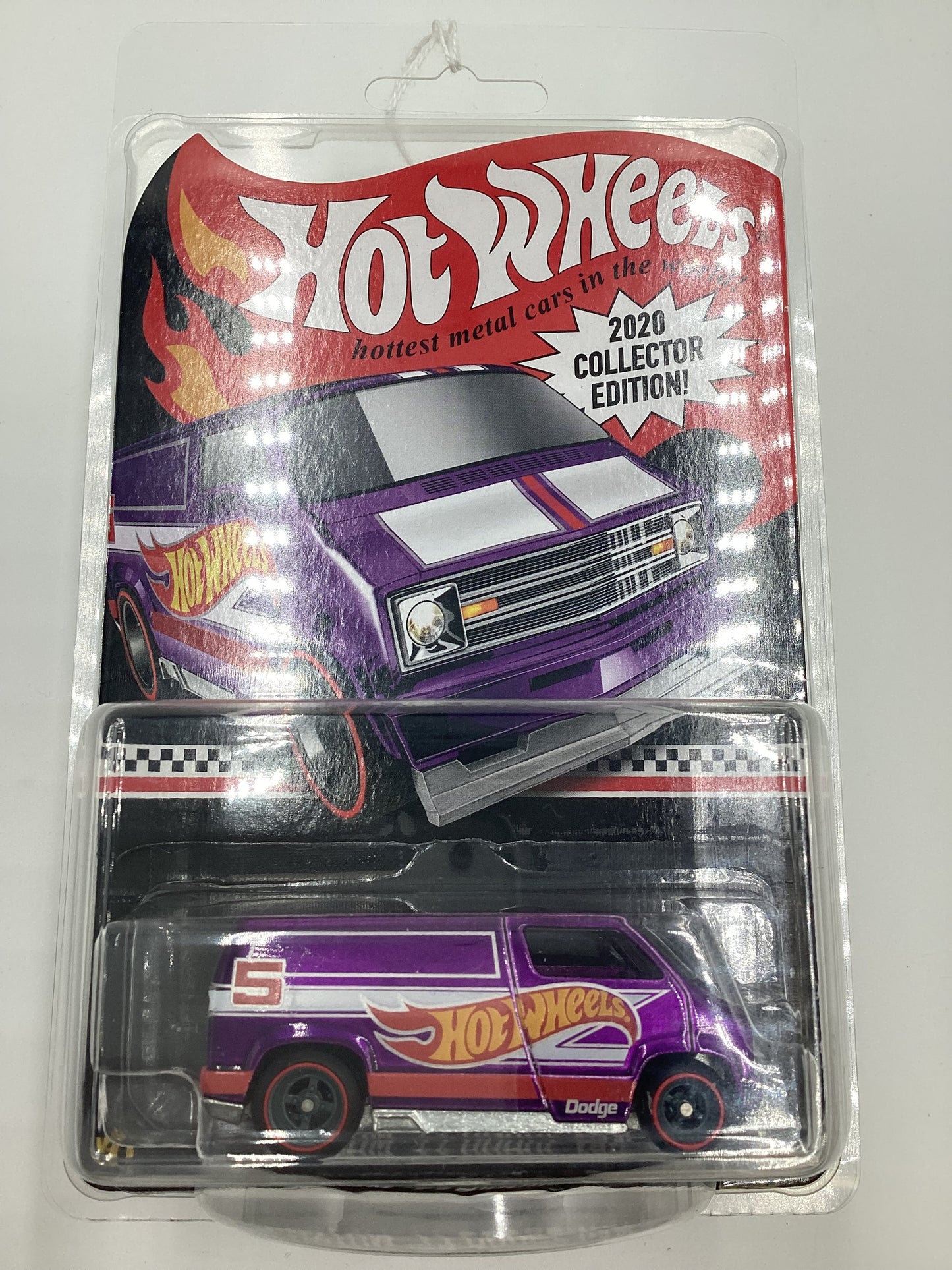 2020 Hot Wheels Collectors Edition mail in #5 Custom 77 Dodge Van Purple with protector