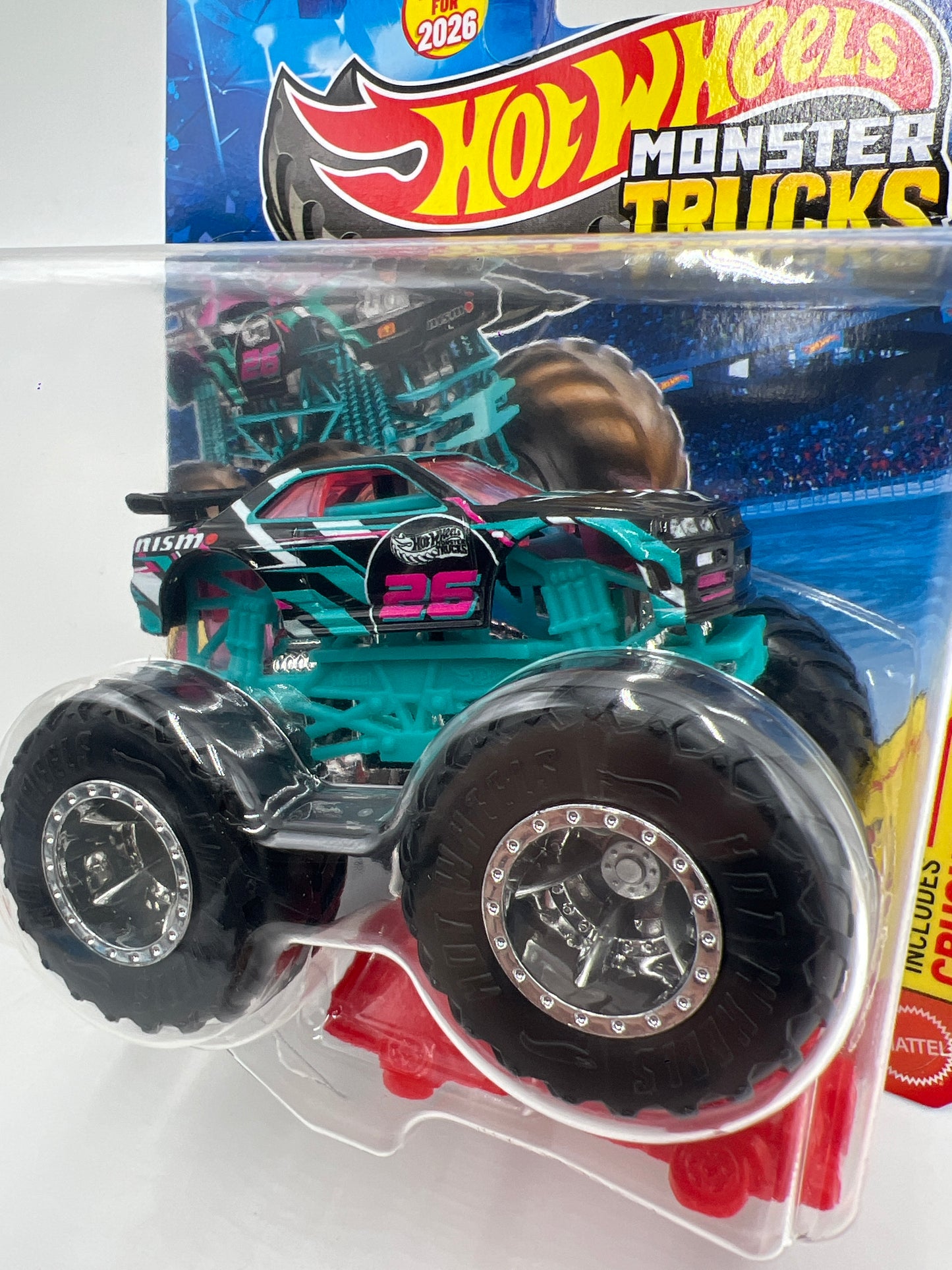 2026 Hot Wheels Monster Trucks Freestyle Wreckers #6 1999 Nissan Skyline GT-R 126B
