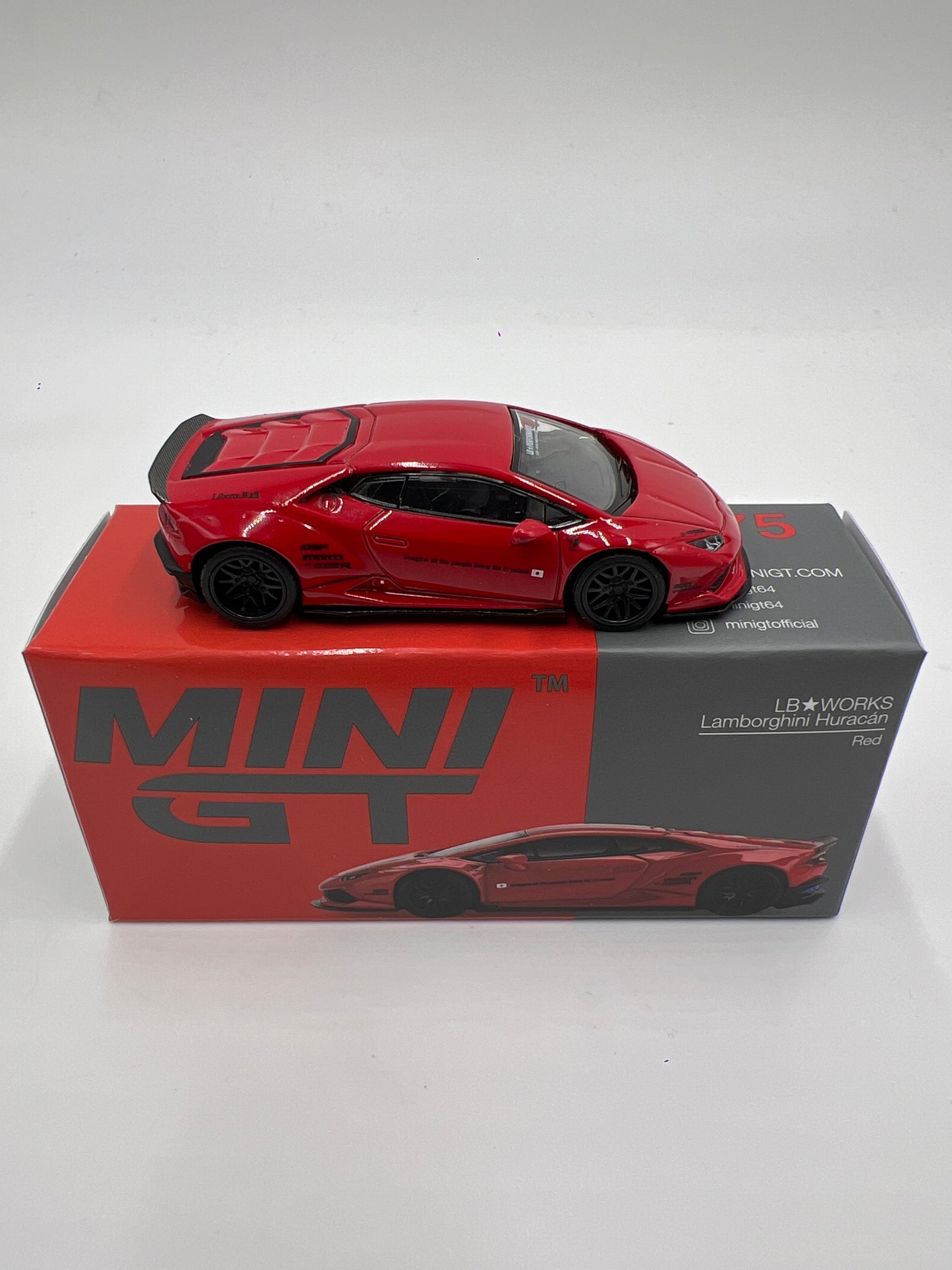 Mini GT Mijo Exclusives #375 LB Works Lamborghini Huracan Red