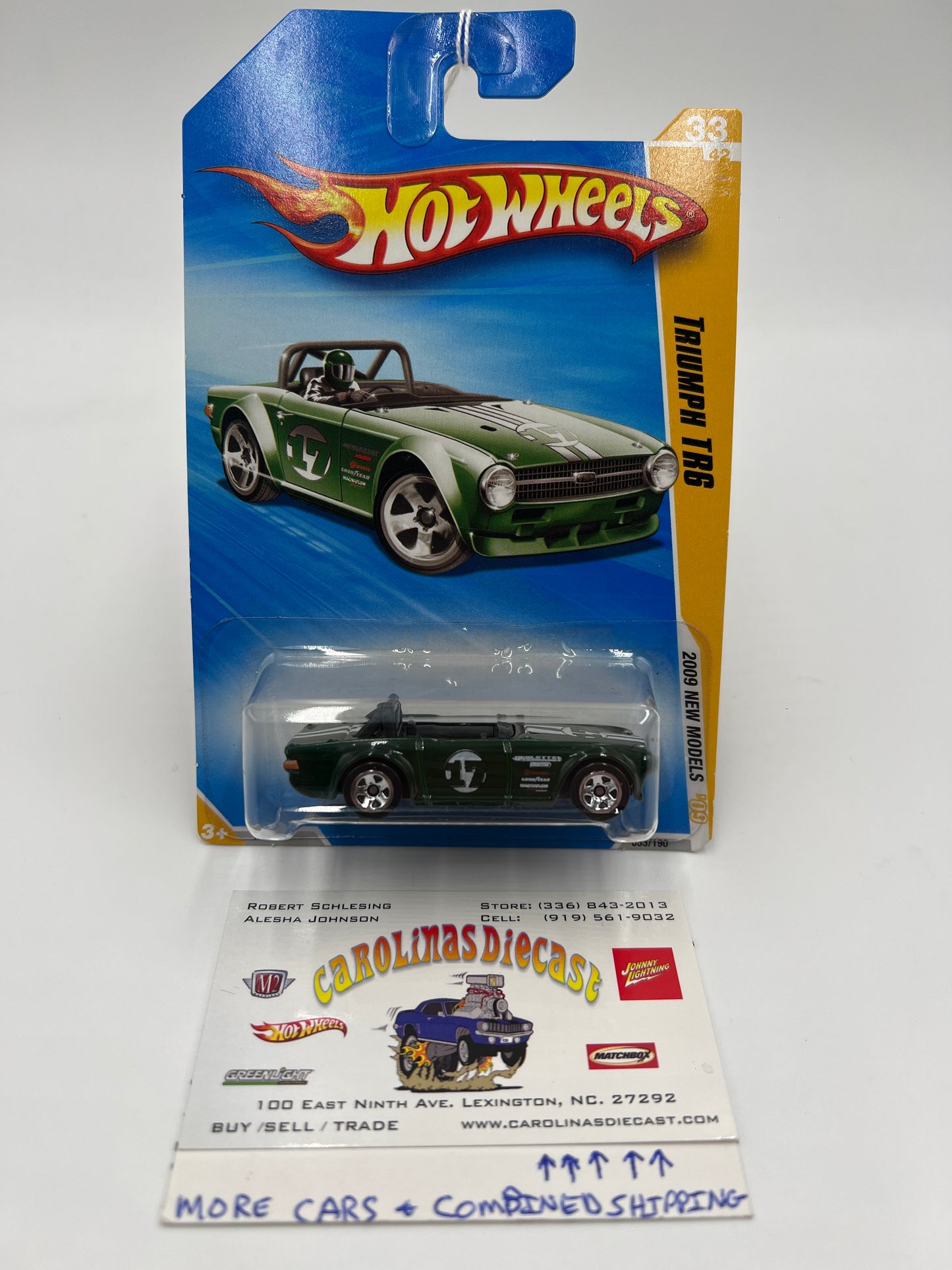 2009 Hot Wheels New Models #33 Triumph TR6 Green 67C