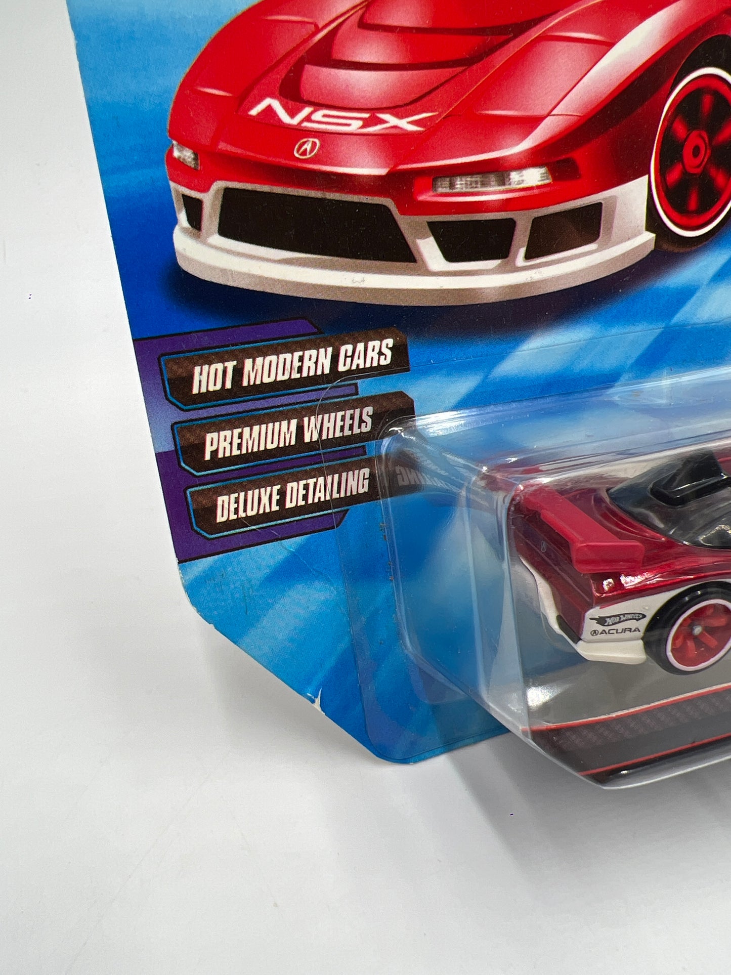Hot Wheels Premium Speed Machines 01 Acura NSX Red/White Card Not Perfect
