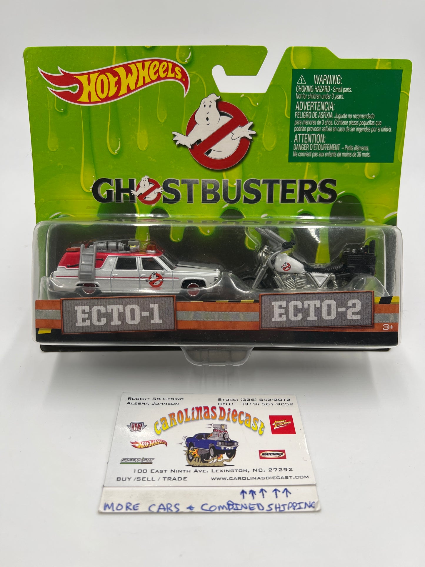 2016 Hot Wheels Ghostbusters 2 Pack Premium Ecto-1 & Ecto-2 W/Protector