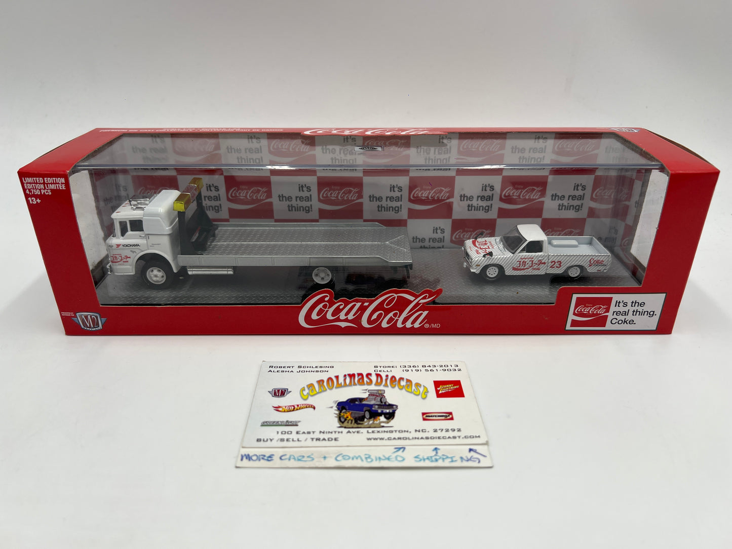 M2 Machines Auto Haulers Coca Cola 1957 Mack Model N & 1978 Datsun Truck TW02