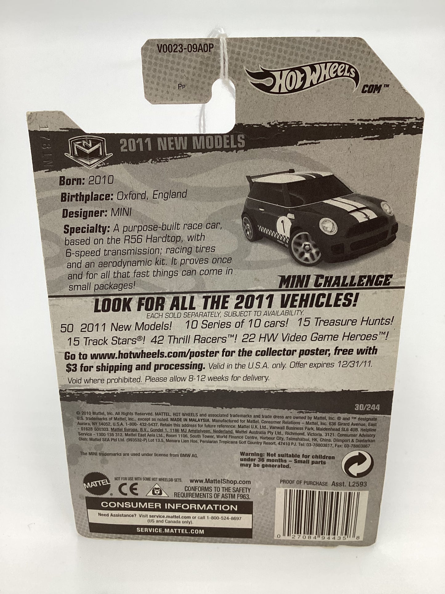 2011 Hot Wheels #30 Mini Challenge Blue