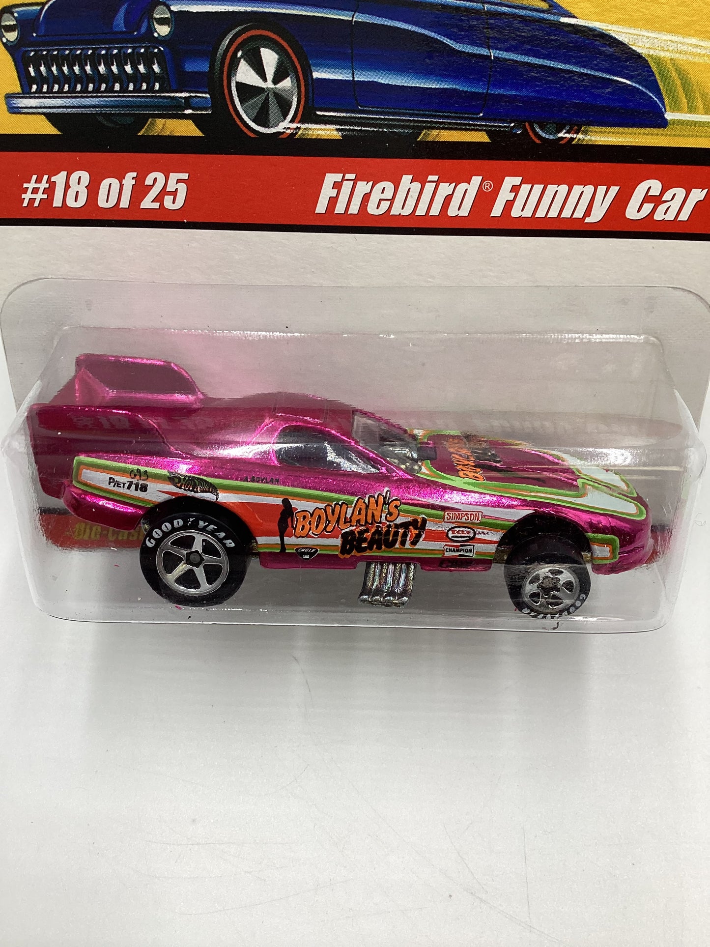 Hot Wheels Classics Series 1 #18 Firebird Funny Car Pink SR