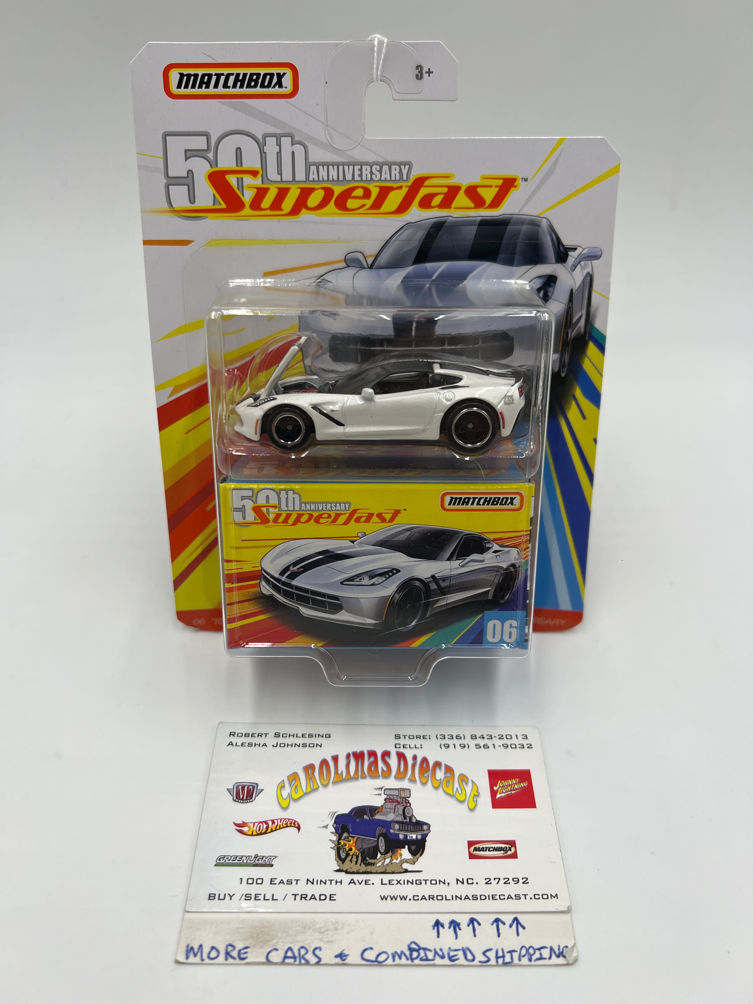 Matchbox 50th Anniversary Superfast #6 16 Corvette Stingray White