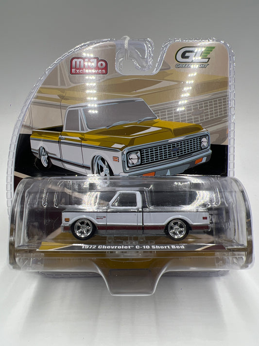 Greenlight Mijo Exclusives RAW CHASE 1972 Chevrolet C10 Short Bed Yellow