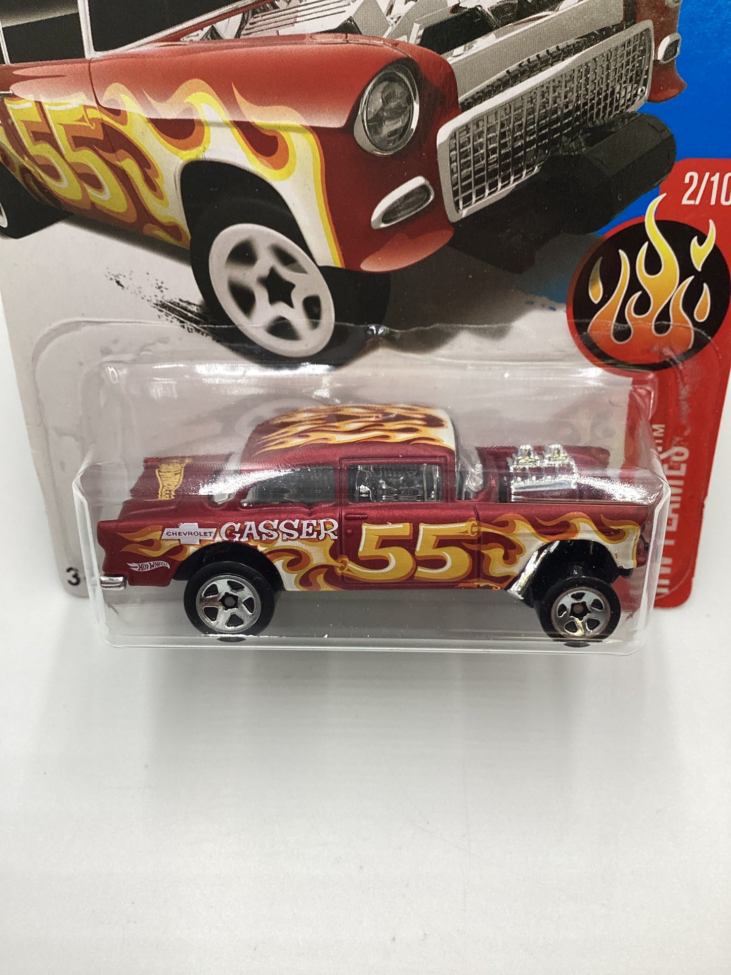 2017 Hot Wheels #12 55 Chevy Bel Air Gasser Red 6B