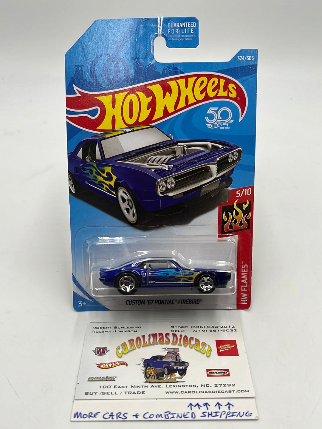 Hot Wheels 2018 Custom 67 Pontiac Firebird Blue #324 37D