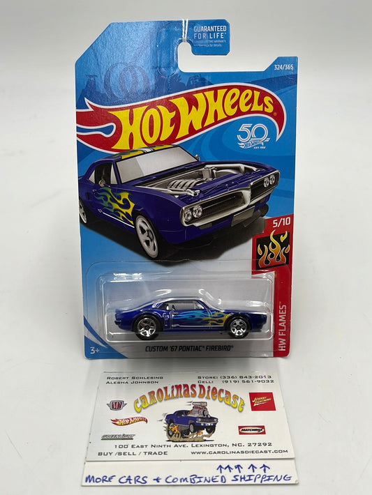Hot Wheels 2018 Custom 67 Pontiac Firebird Blue #324 37D
