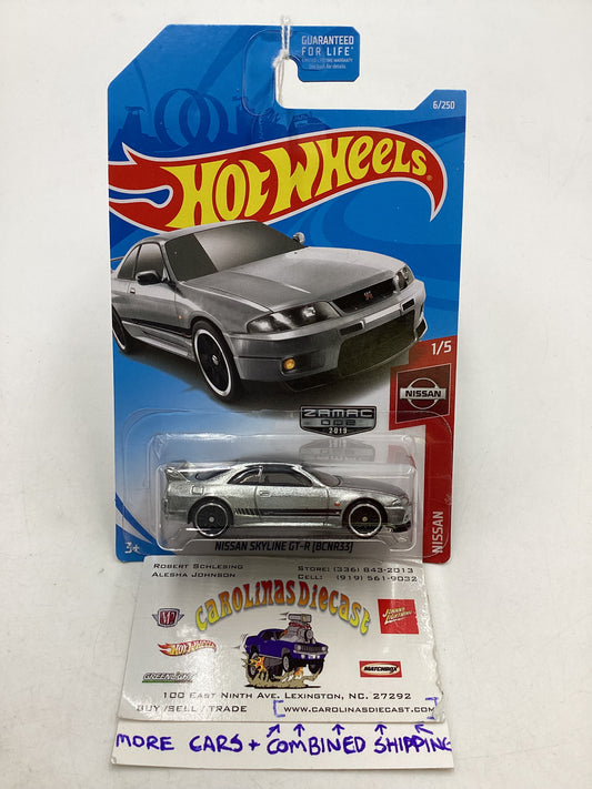 2019 Hot Wheels #6 Zamac 002 Nissan Skyline GT-R R33 (BCNR33)