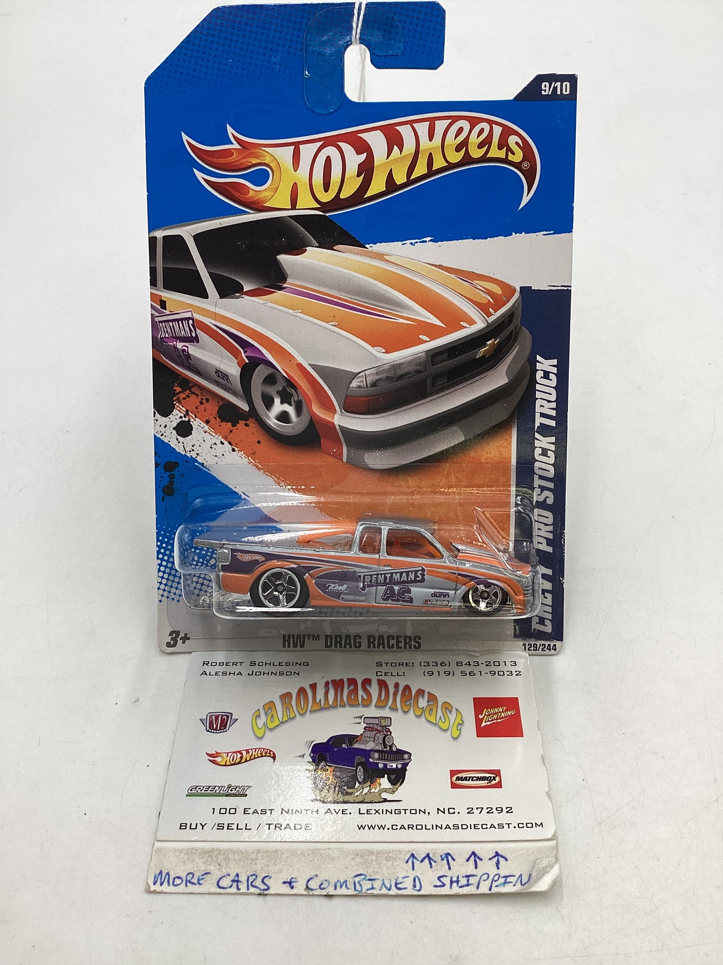 2011 Hot Wheels #129 Chevy Pro Stock Truck Silver 9H