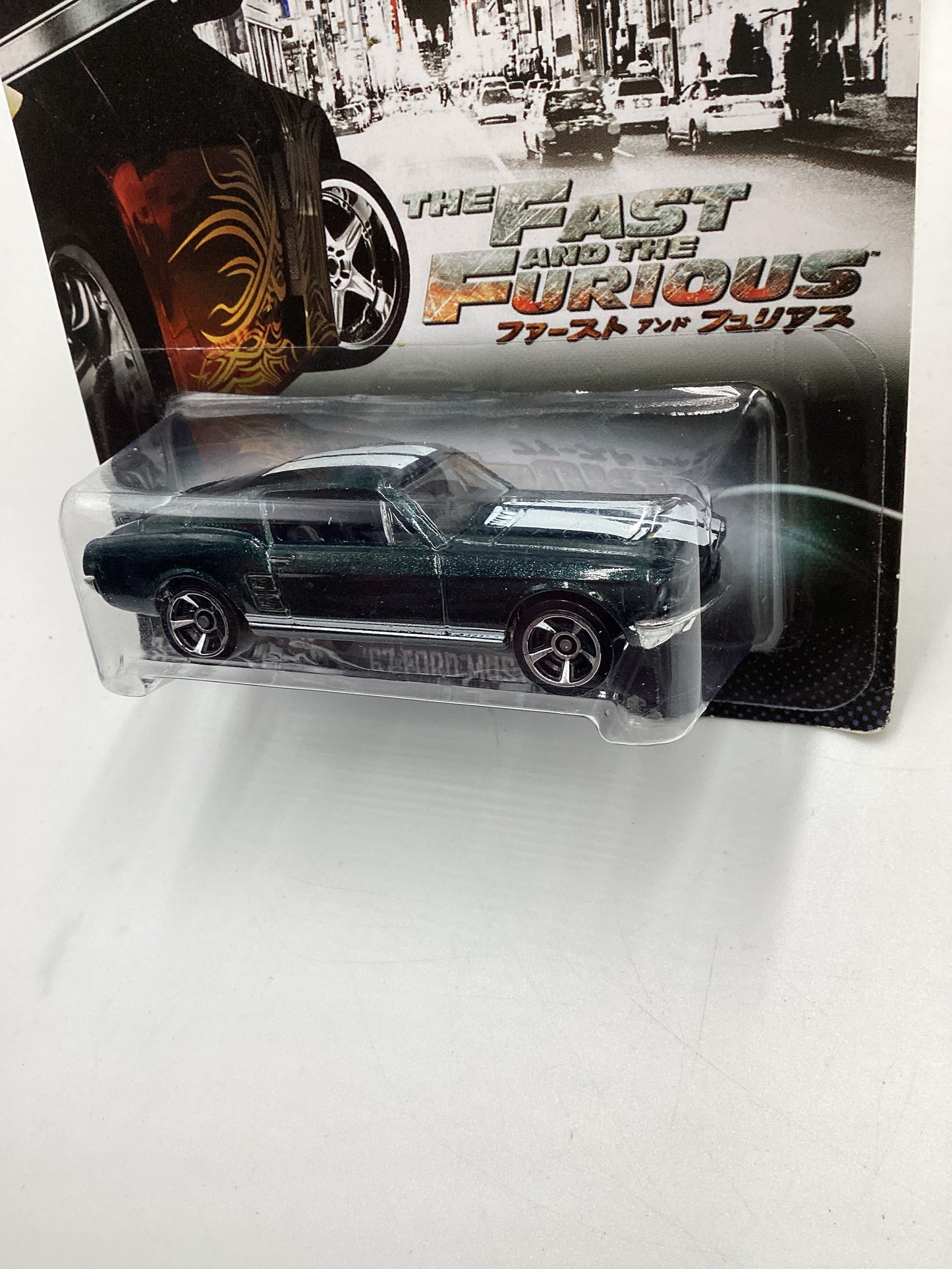 2013 Hot Wheels Fast and Furious #4 67 Ford Mustang Green Card Not Perfect 73G