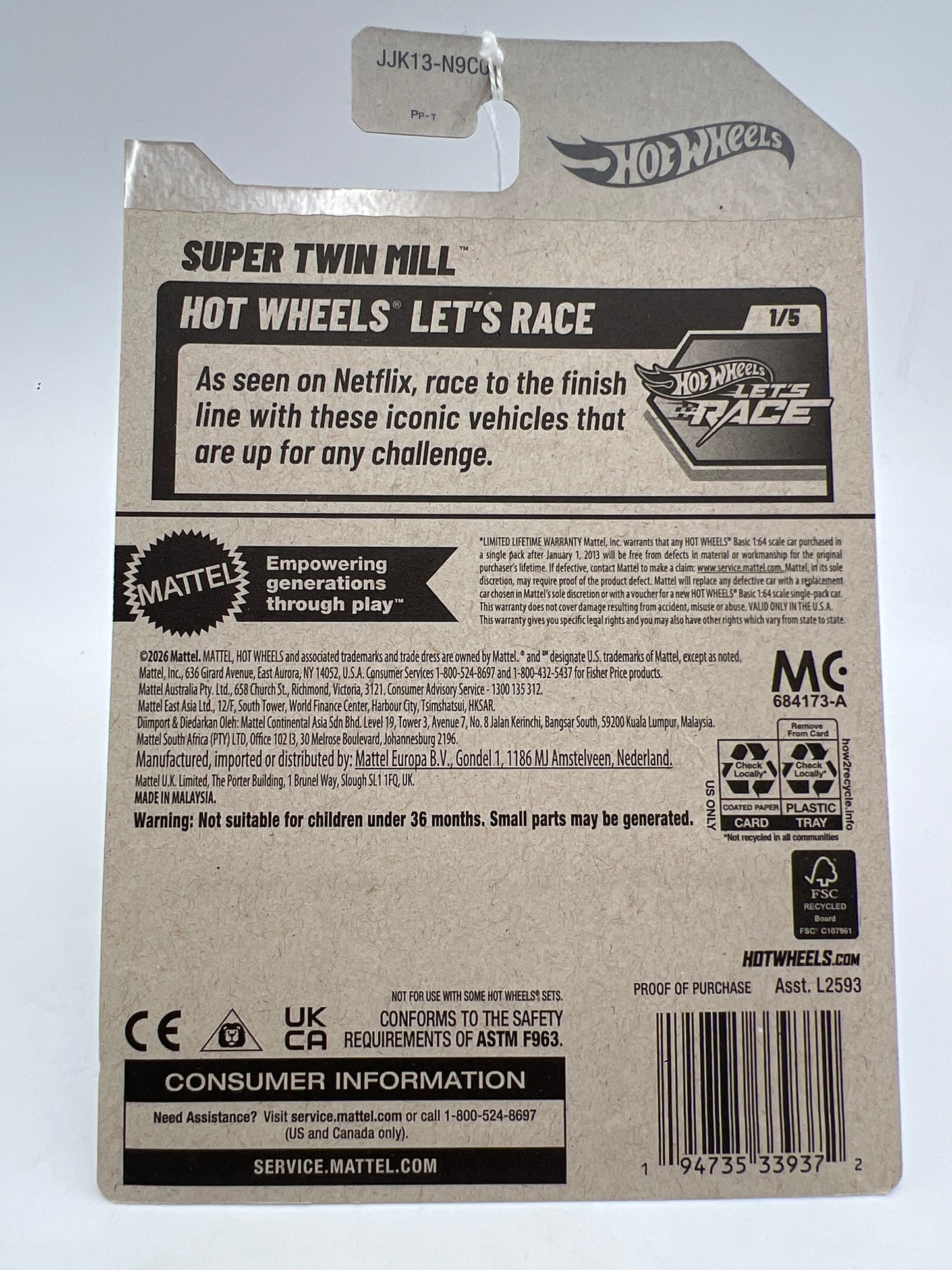 2026 Hot Wheels H Case #169 Super Twin Mill White SS3