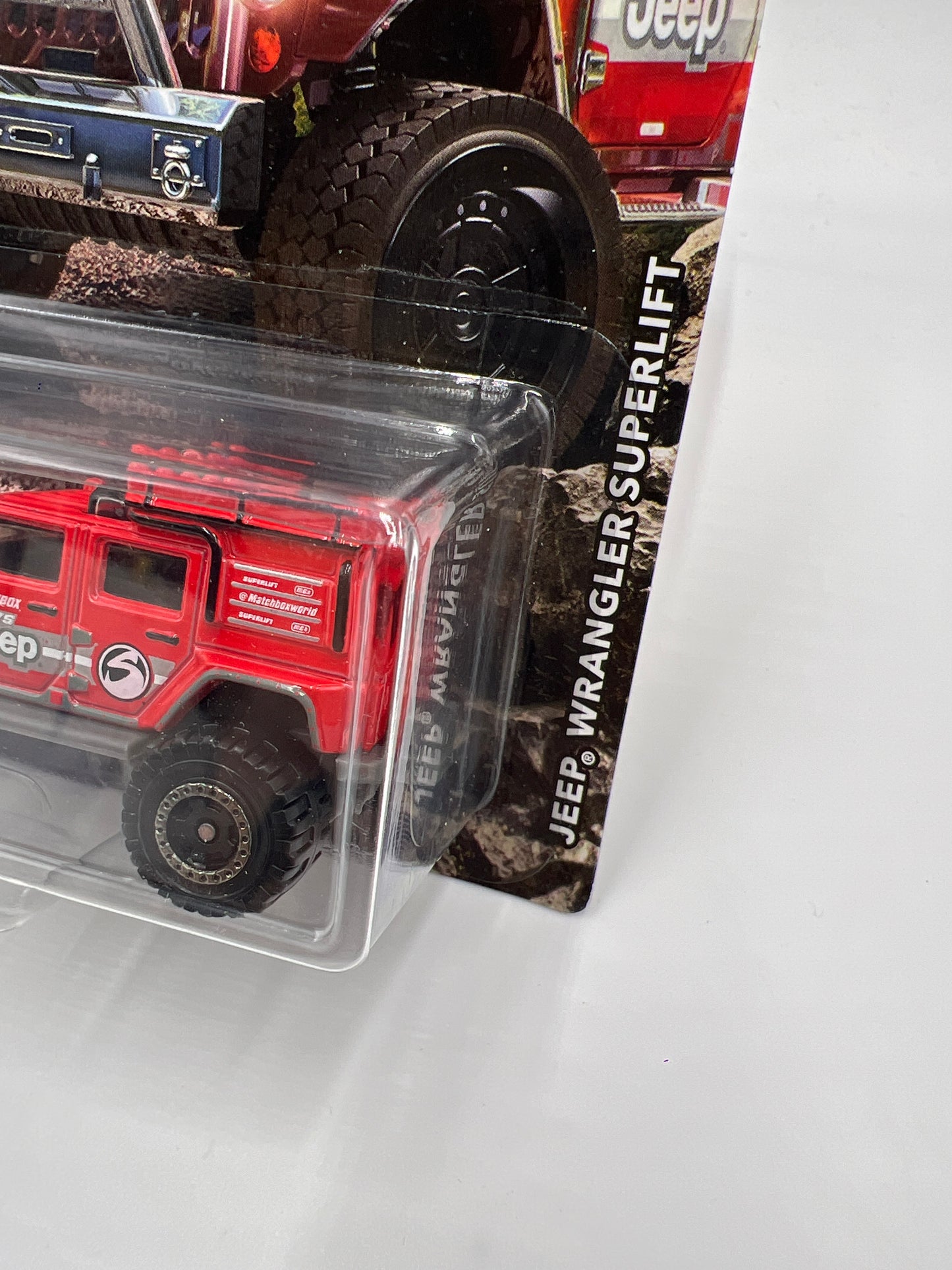 Matchbox Jeep Anniversary Edition Series Jeep Wrangler Superlift Red 157D