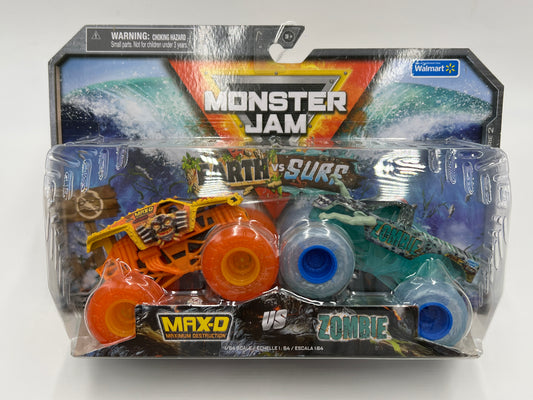 Monster Jam Earth Vs Surf Series 2 Walmart Exclusive Max-D Vs Zombie