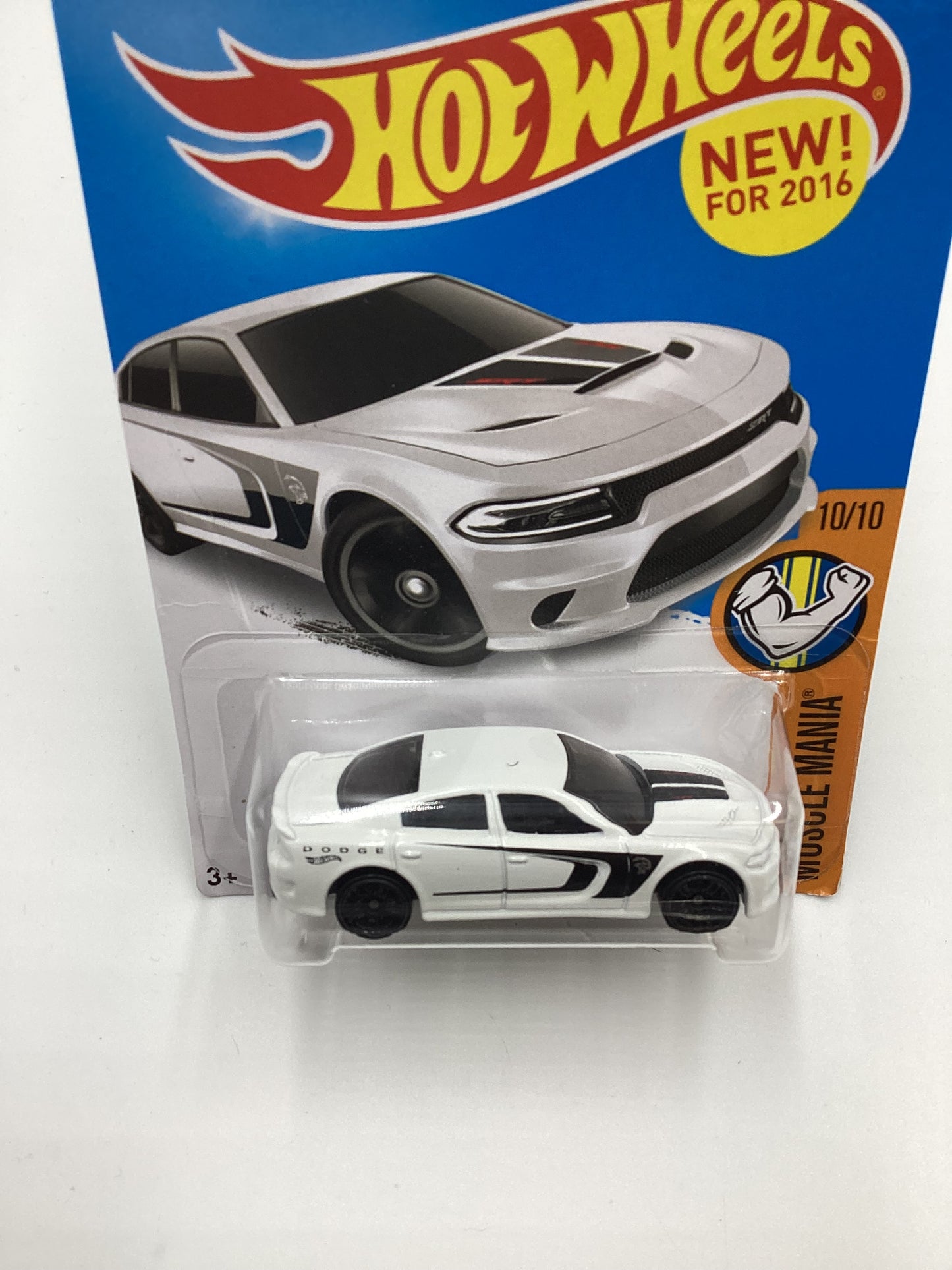 2016 Hot Wheels #130 15 Dodge Charger SRT White 39C