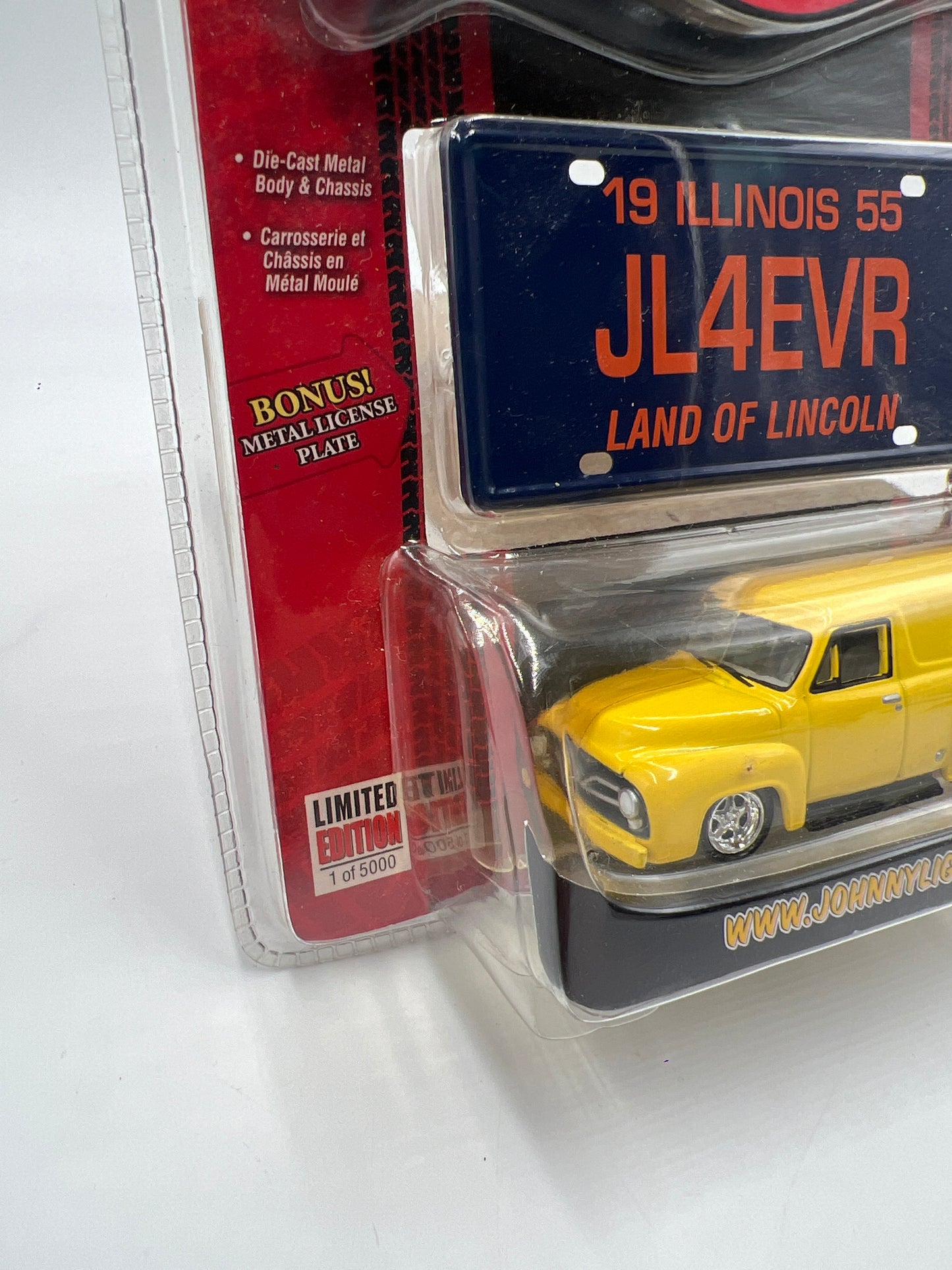 Johnny Lightning Working Class Limited Edition W/License Plate 55 Ford Panel Delivery Yellow 218D