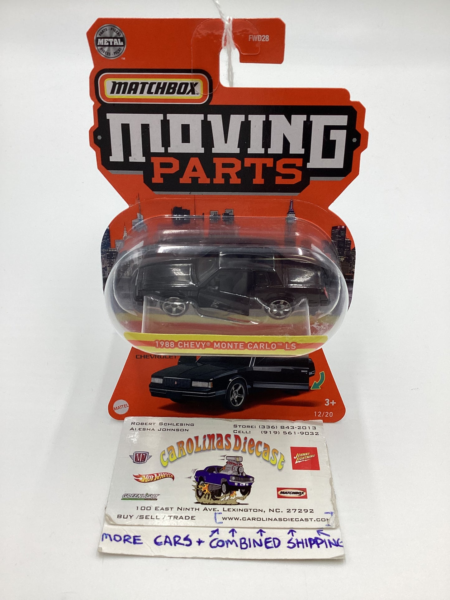 2021 Matchbox Moving Parts 1988 Chevy Monte Carlo LS