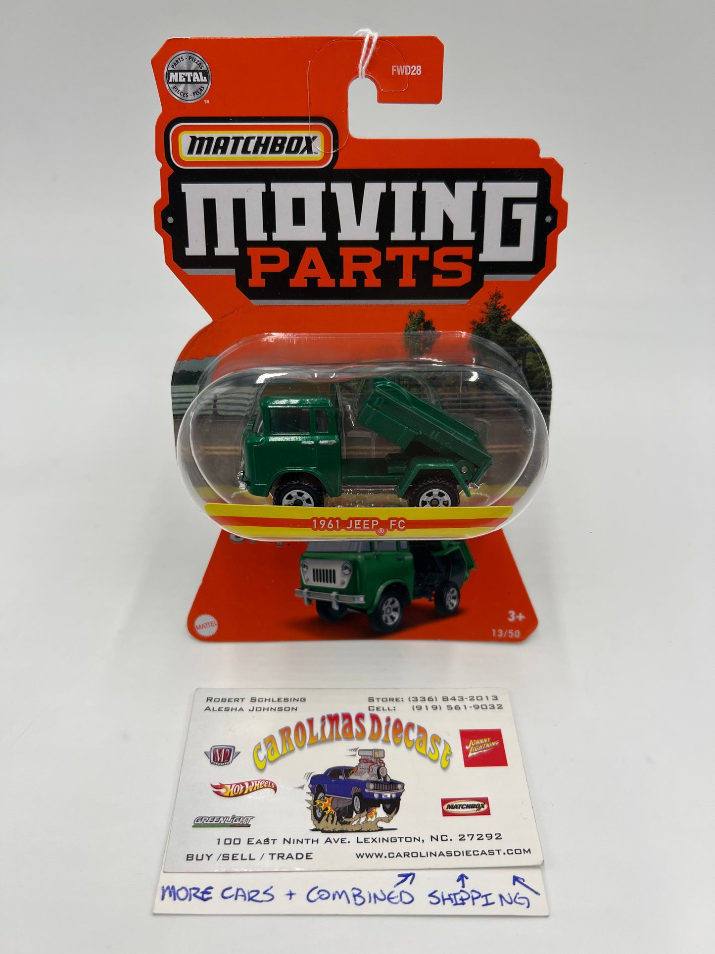 Matchbox Moving Parts #13 1961 Jeep FC Green 167P