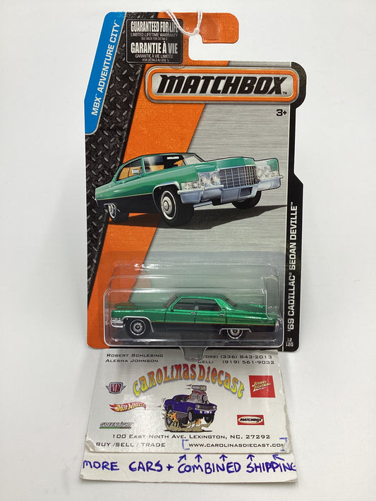 Matchbox #12 69 Cadillac Sedan Deville Green 206D