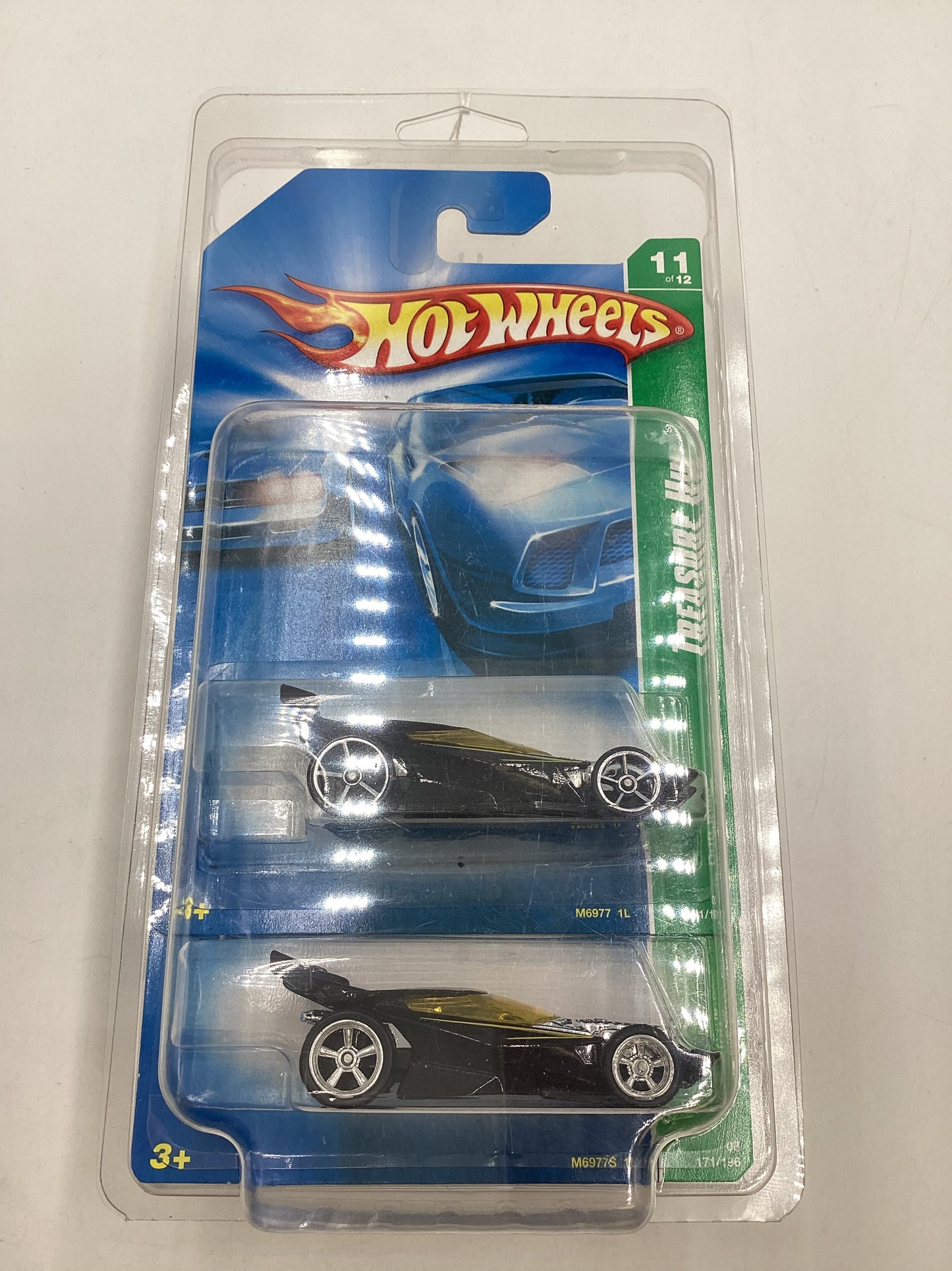 2008 Hot Wheels Super Treasure Hunt + Treasure Hunt Drift King Black #171 with protector