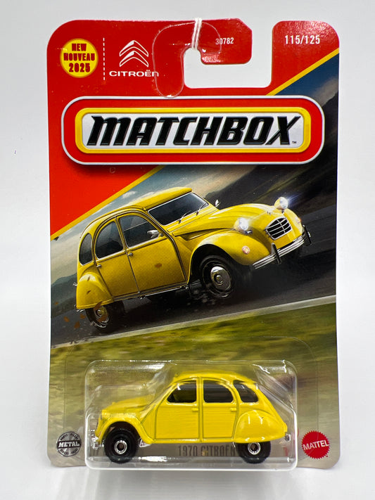2025 Matchbox #115 1970 Citroen 2CV Yellow 208D
