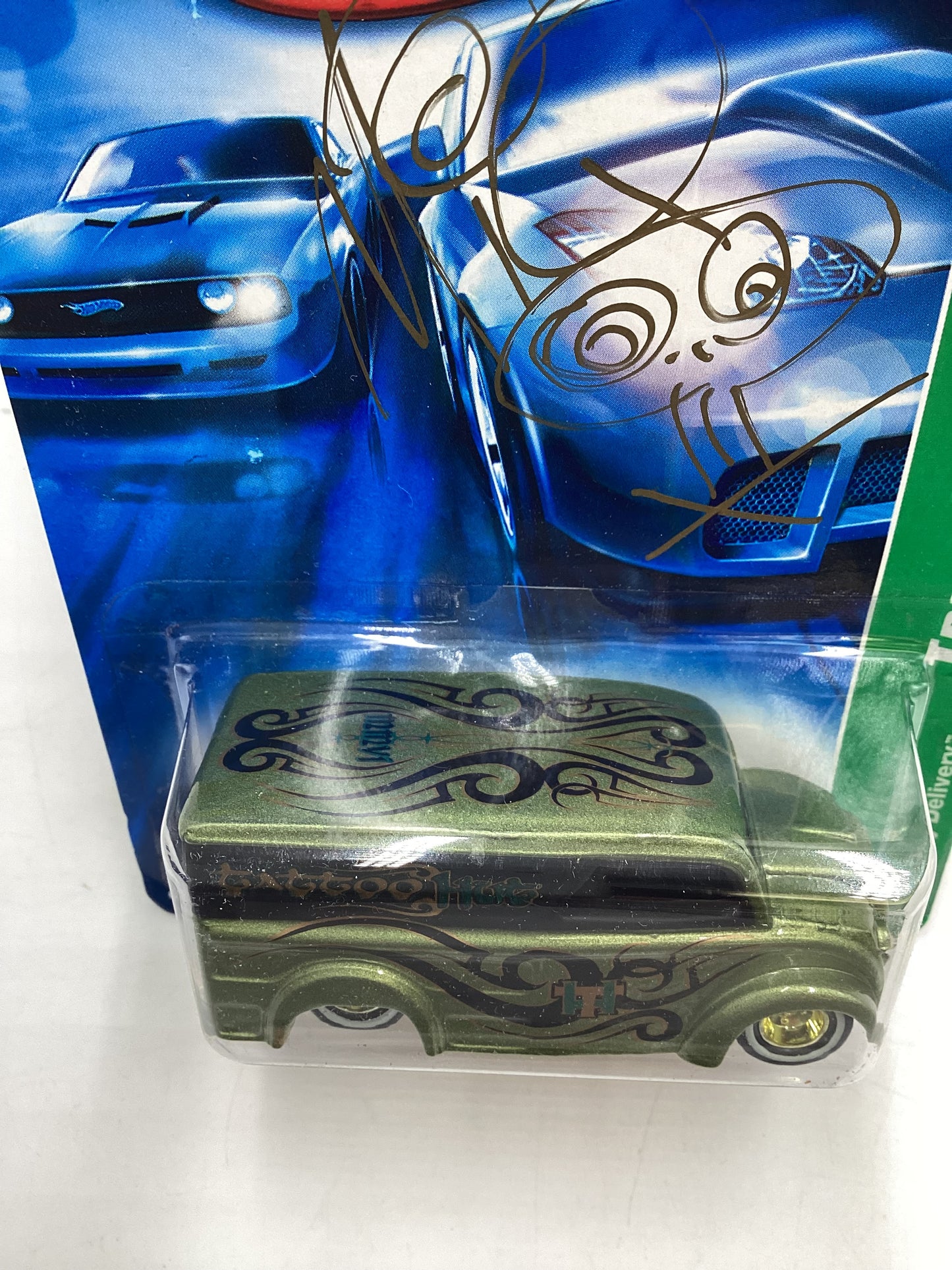 2007 Hot Wheels Treasure Hunt #50 Dairy Delivery * Signed by MiQ WilmOtt with protector