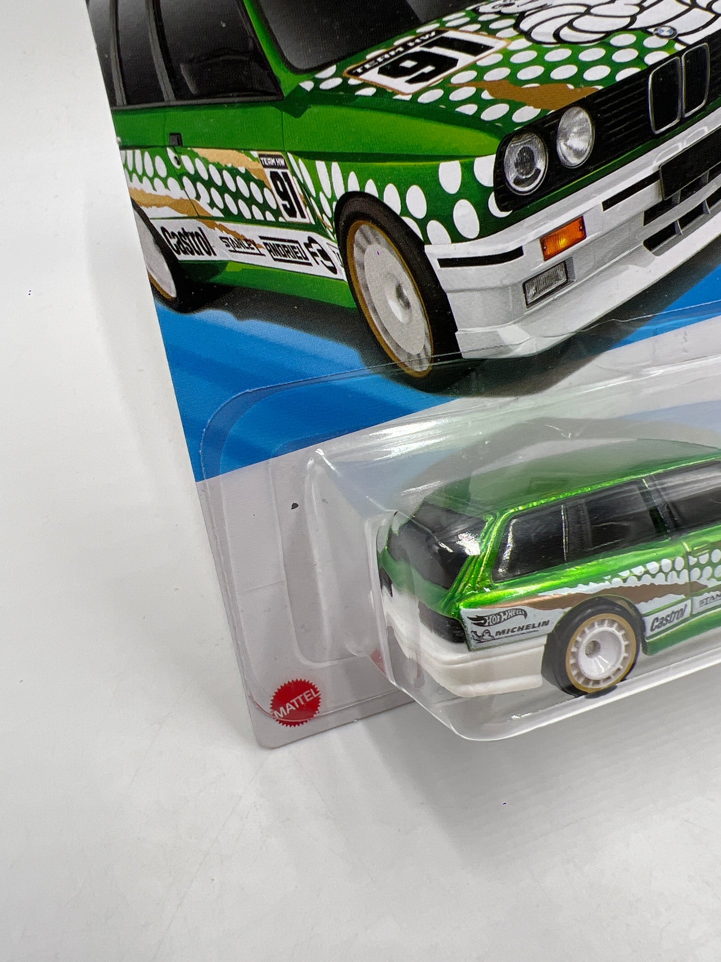 2025 Hot Wheels Super Treasure Hunt #245 BMW M3 Wagon Green W/Protector Intl Card