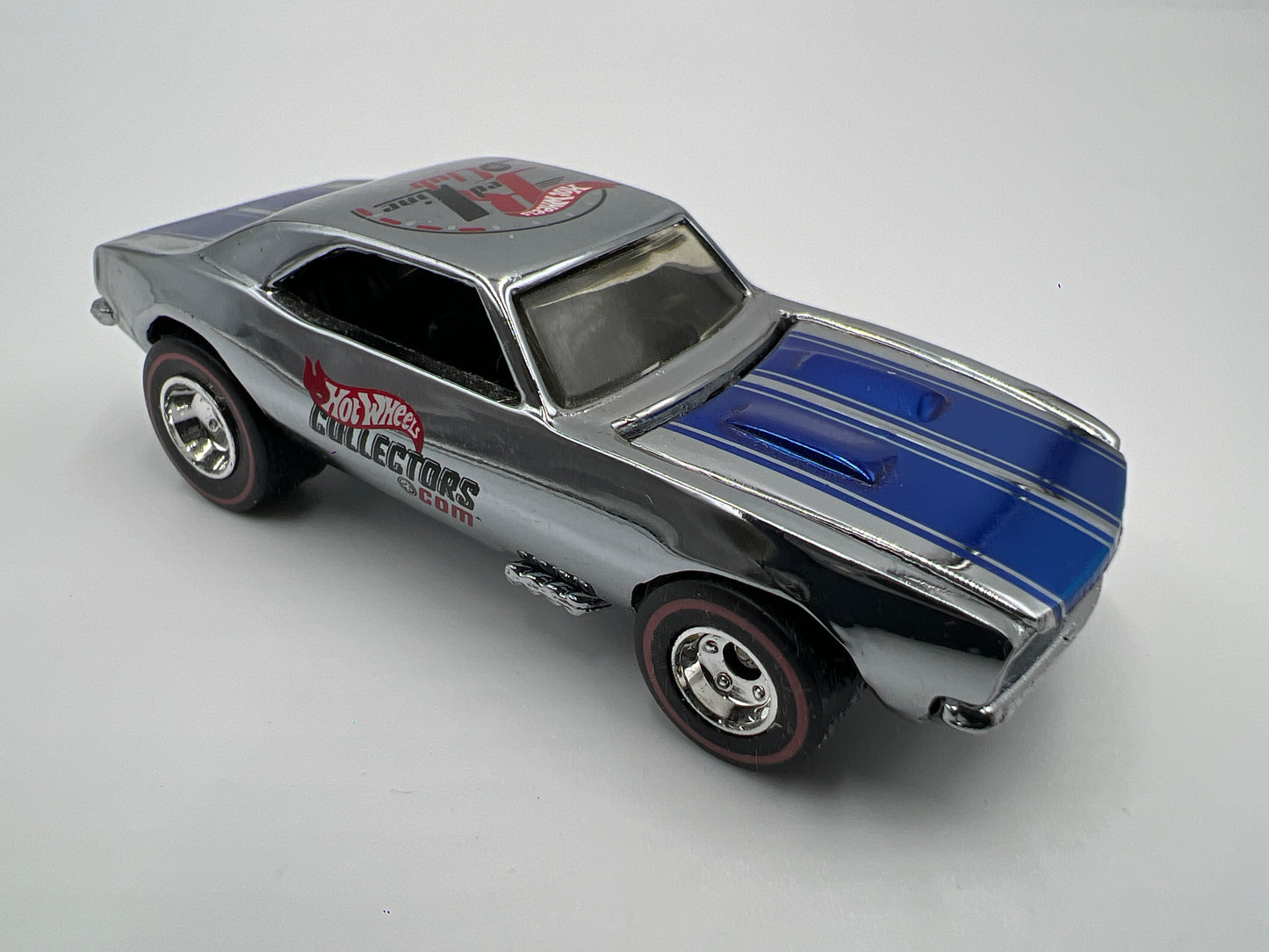 Hot Wheels RLC Membership Exclusive 1/10000 67 Camaro Chrome W/Blue Stripe Loose