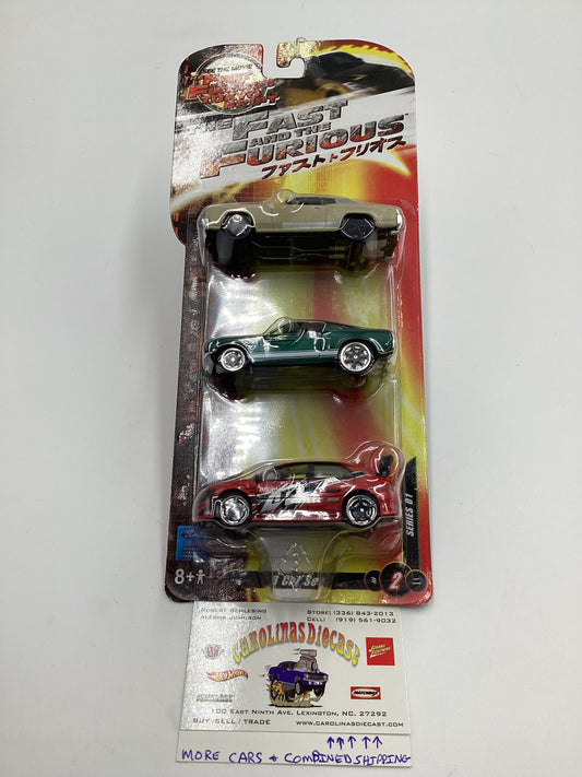 Joyride The Fast and Furious Series 1 RC2 2005 Mitsubishi Lancer Evolution VIII - 1967 Ford Mustang - 1970 Chevy Monte Carlo VHTF