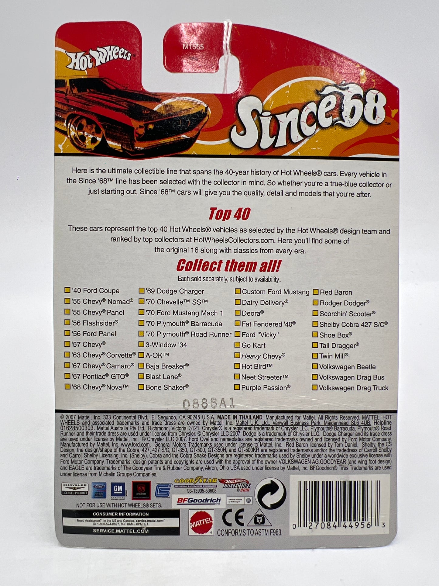 Hot Wheels Since 68 Top 40 #17 70 Plymouth Road Runner Orange