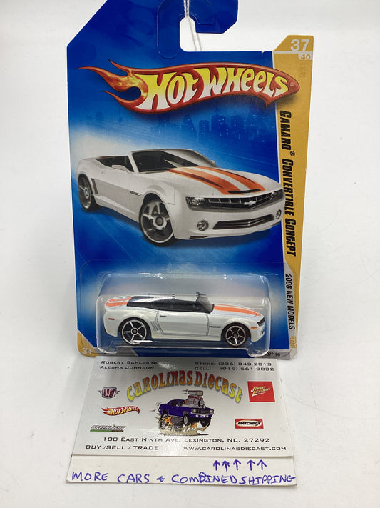 2008 Hot wheels New Models #37 Camaro Concept Convertible White 10H