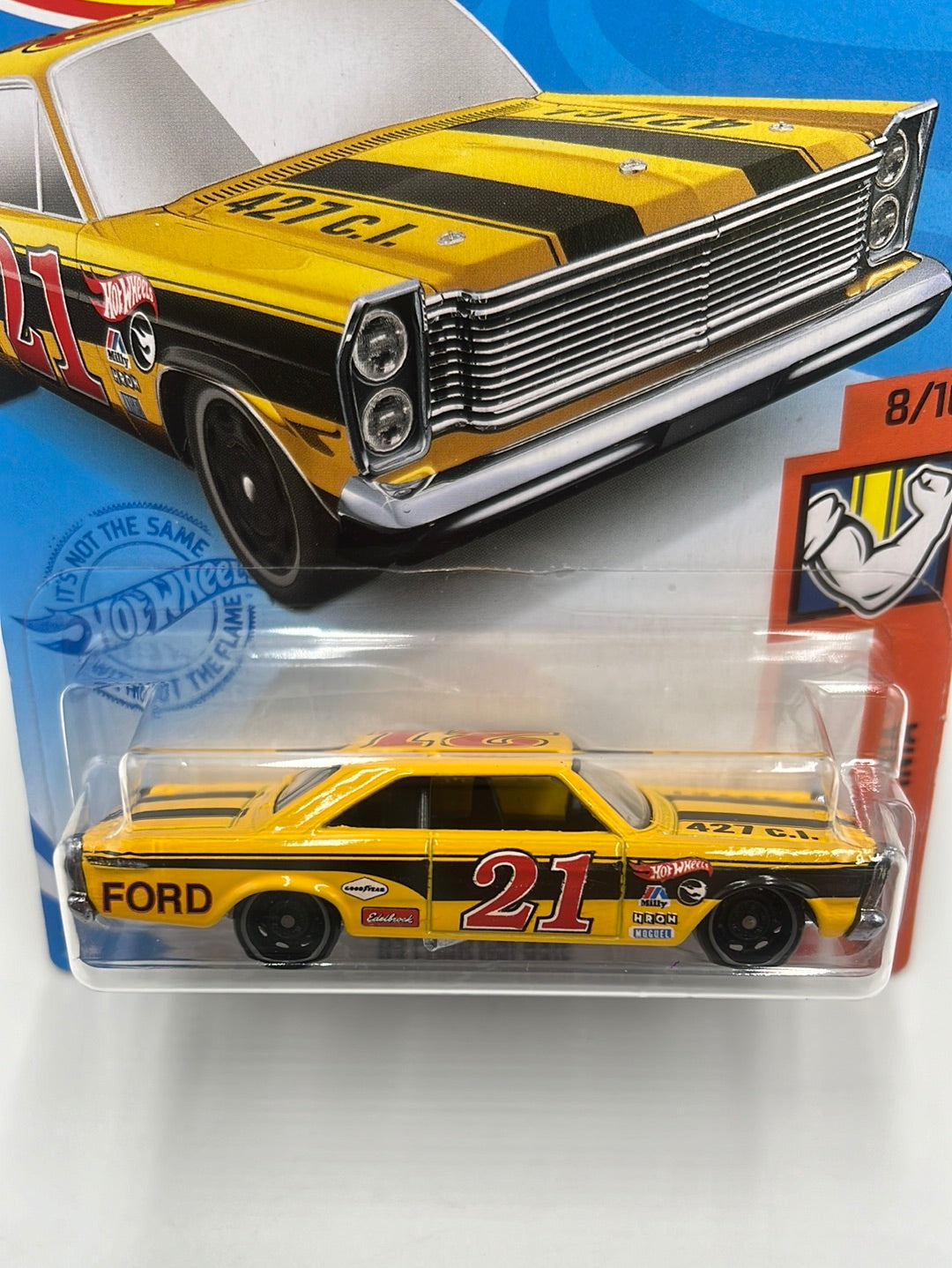 Hot Wheels 2021 Treasure Hunt 65 Ford Galaxie #240 277F (Bad Card) see last picture