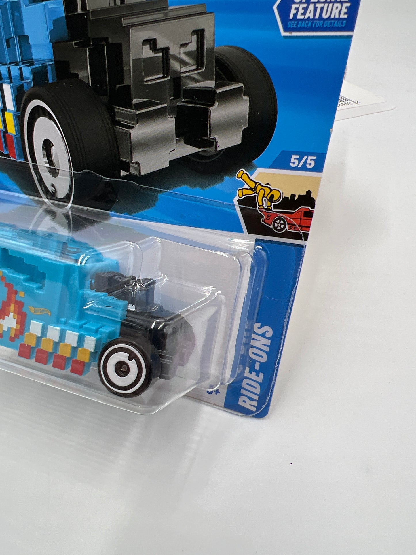2025 Hot Wheels #138 M Case Ride-Ons Pixel Shaker Blue 116F
