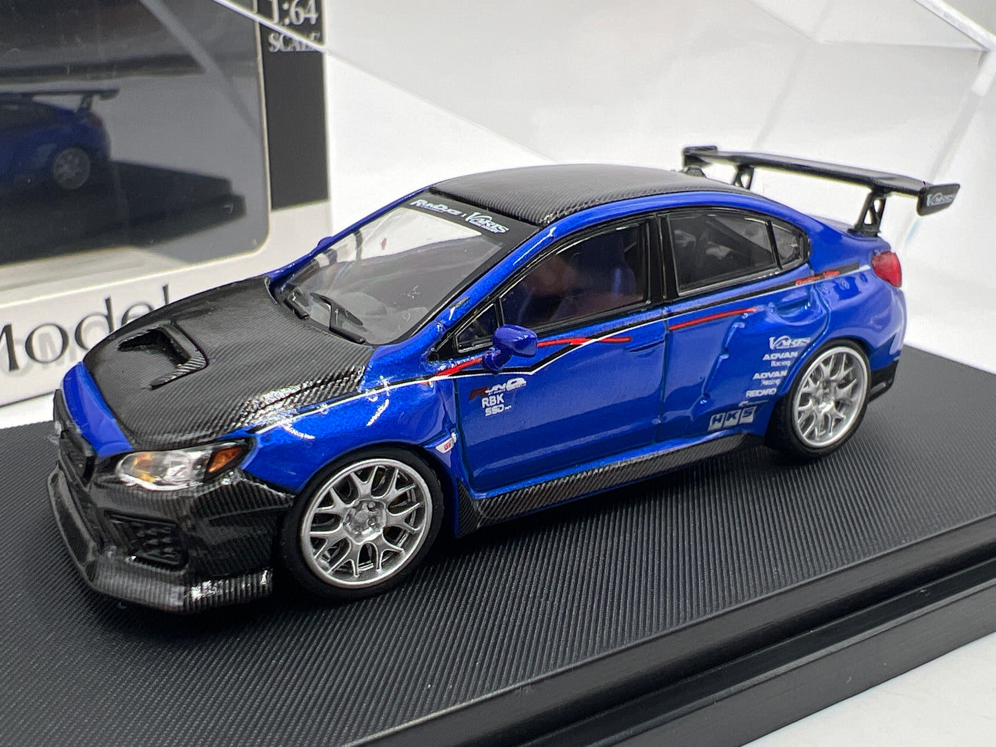 Aurora Model 1/64 #139/499 Subaru WRX STI Blue
