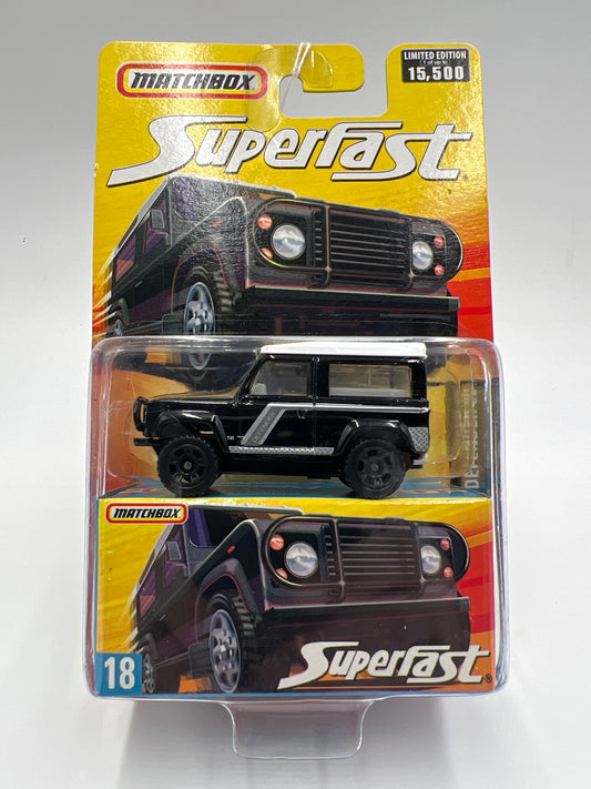 Matchbox Superfast #18 Land Rover Defender 90 Black 172C