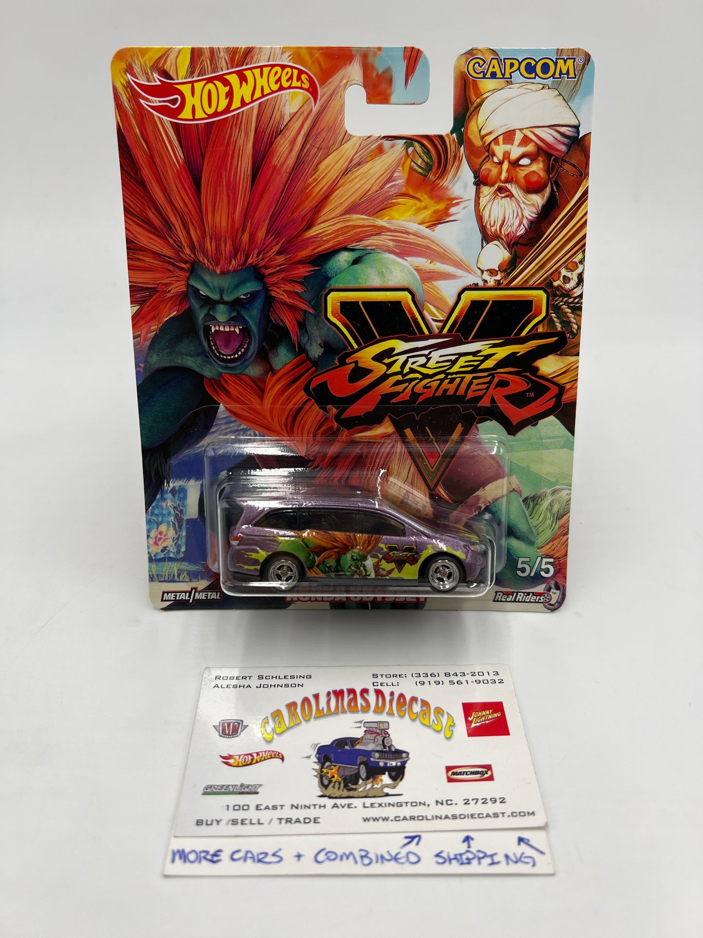 Hot Wheels Capcom Street Fighter #5 Honda Odyssey Purple W/Protector