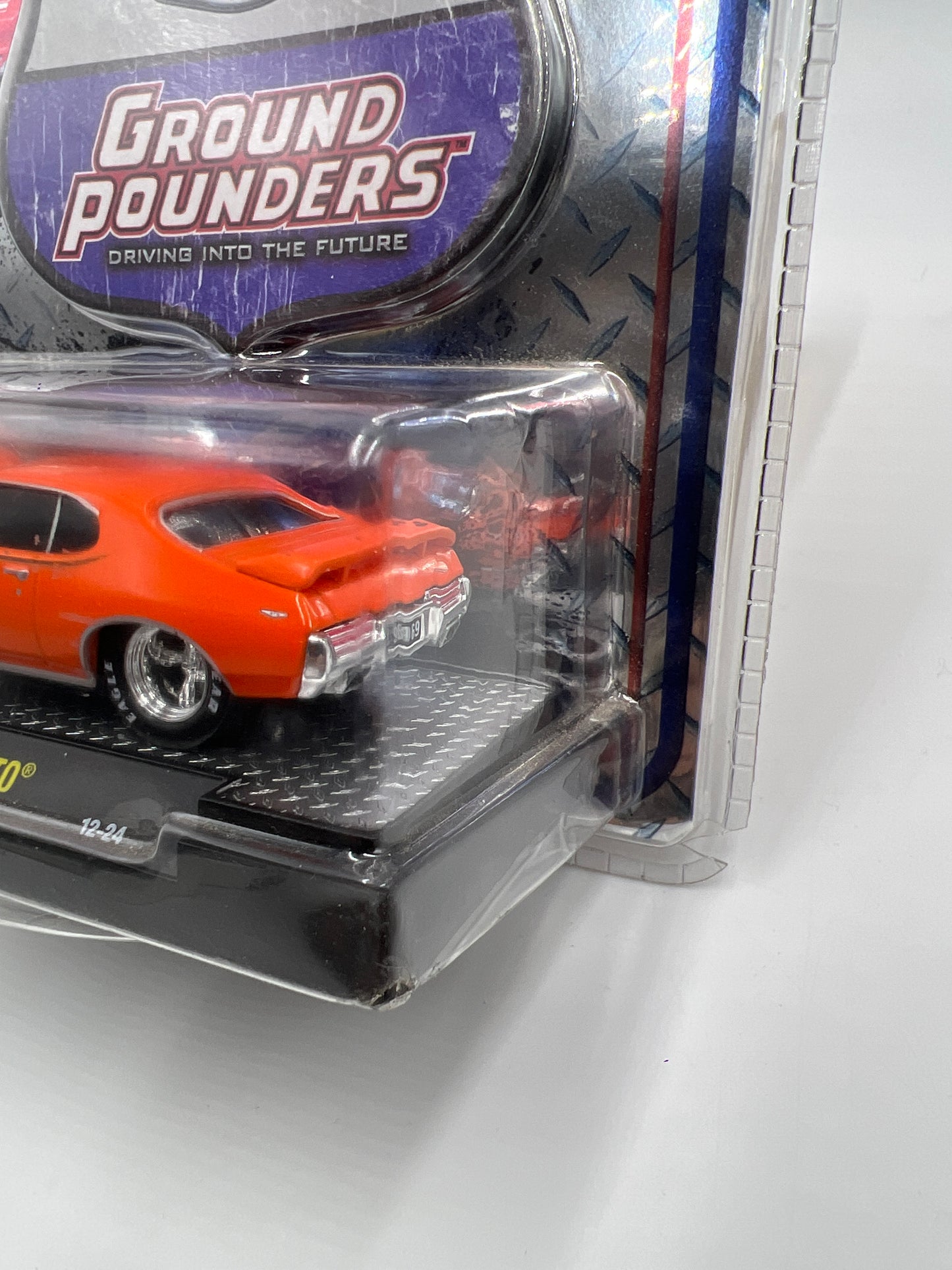 M2 Machines Ground Pounders 1969 Pontiac GTO Orange 12-24 199A