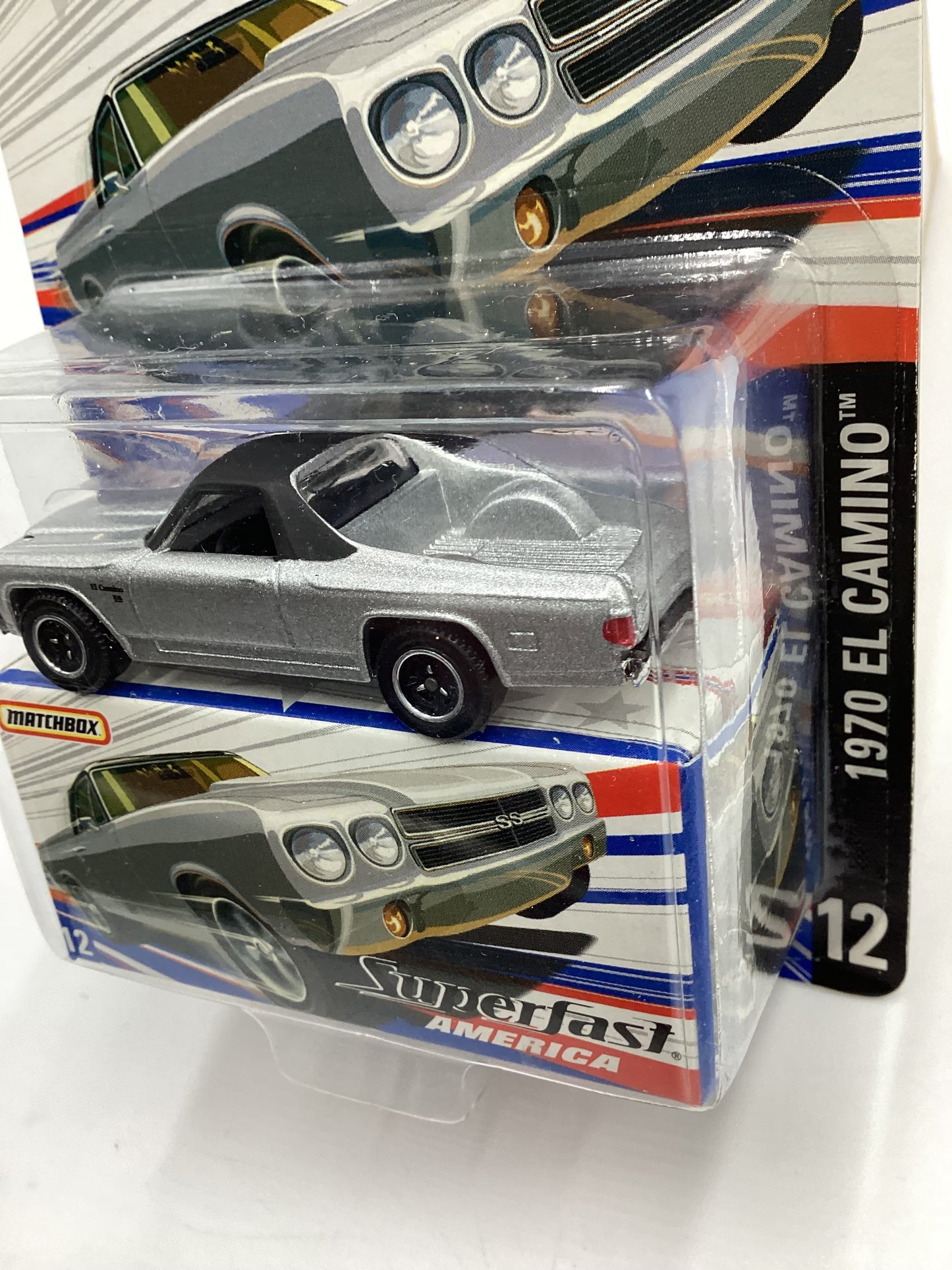 Matchbox Superfast America #12 1970 El Camino Silver 173C