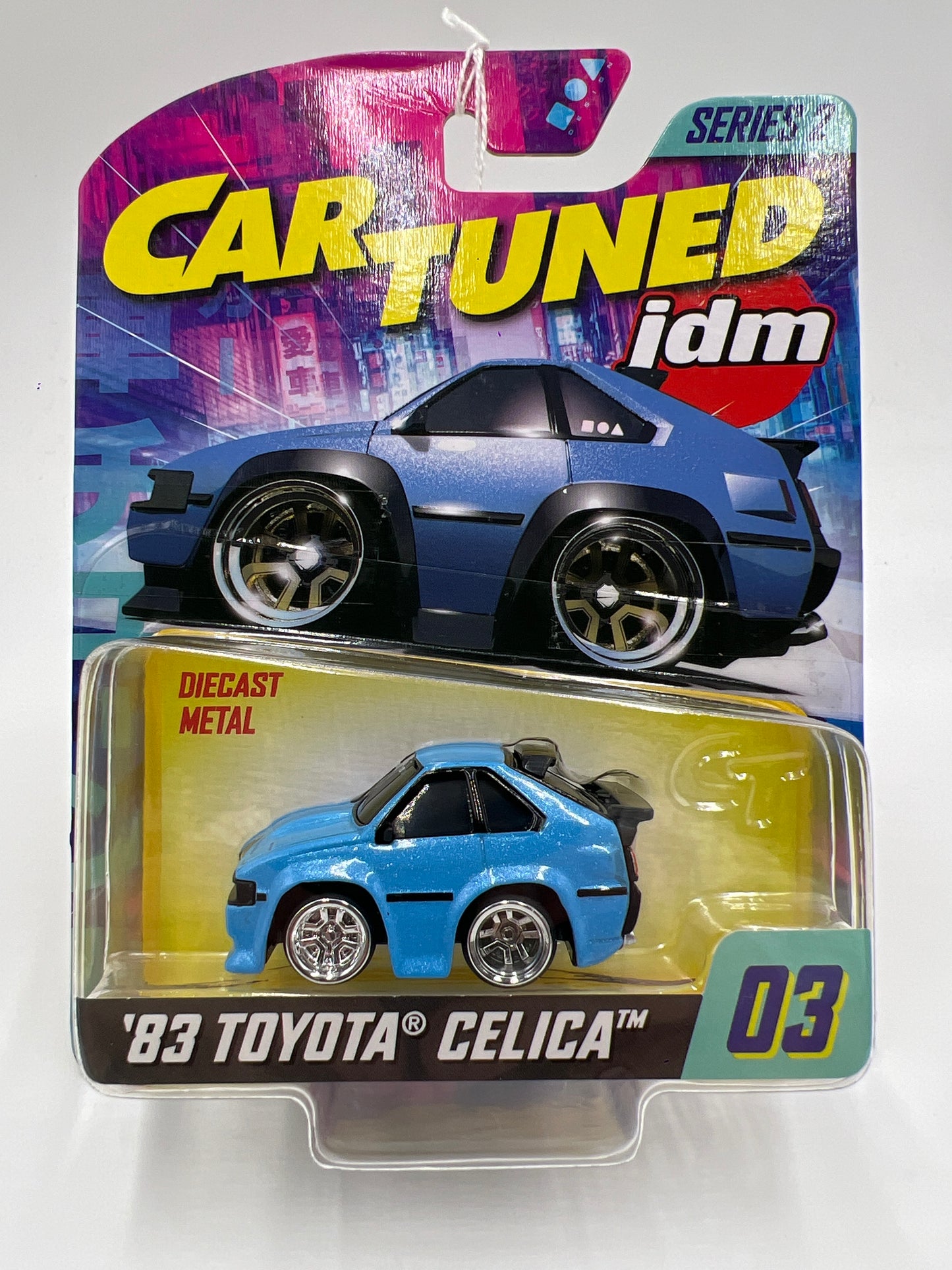 2025 MGA Car Tuned JDM Series 2 #3 83 Toyota Celica Blue 178L