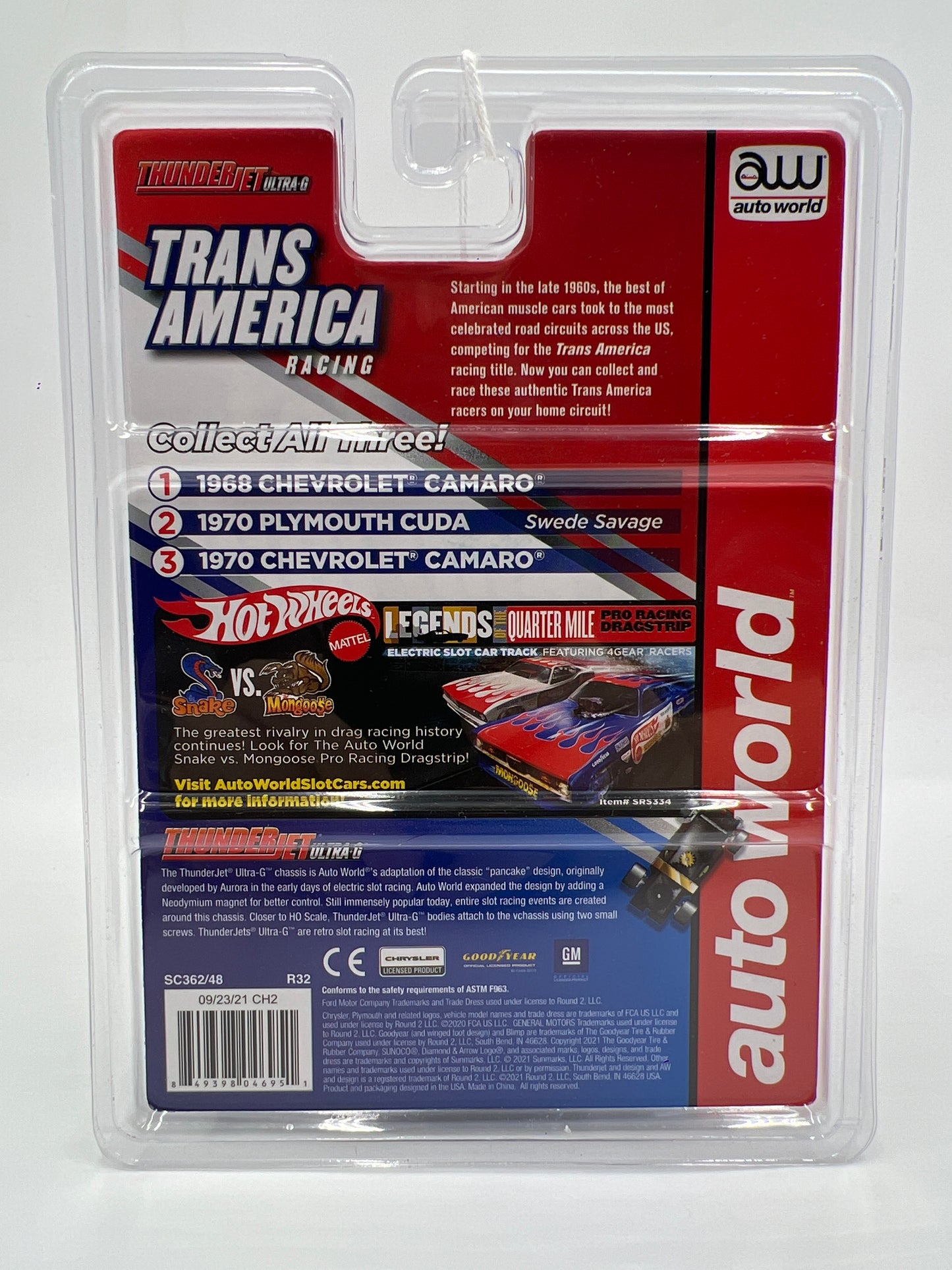 Auto World Thunderjet Ultra G #2 1970 Plymouth Cuda Swede Savage Blue