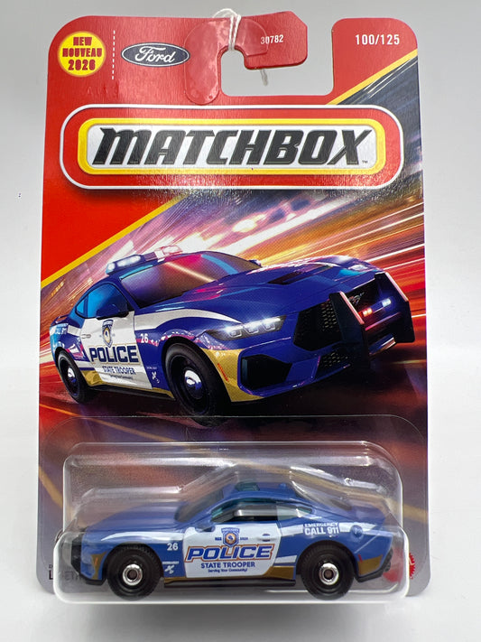 2026 Matchbox #100 2025 Ford Mustang Police Blue