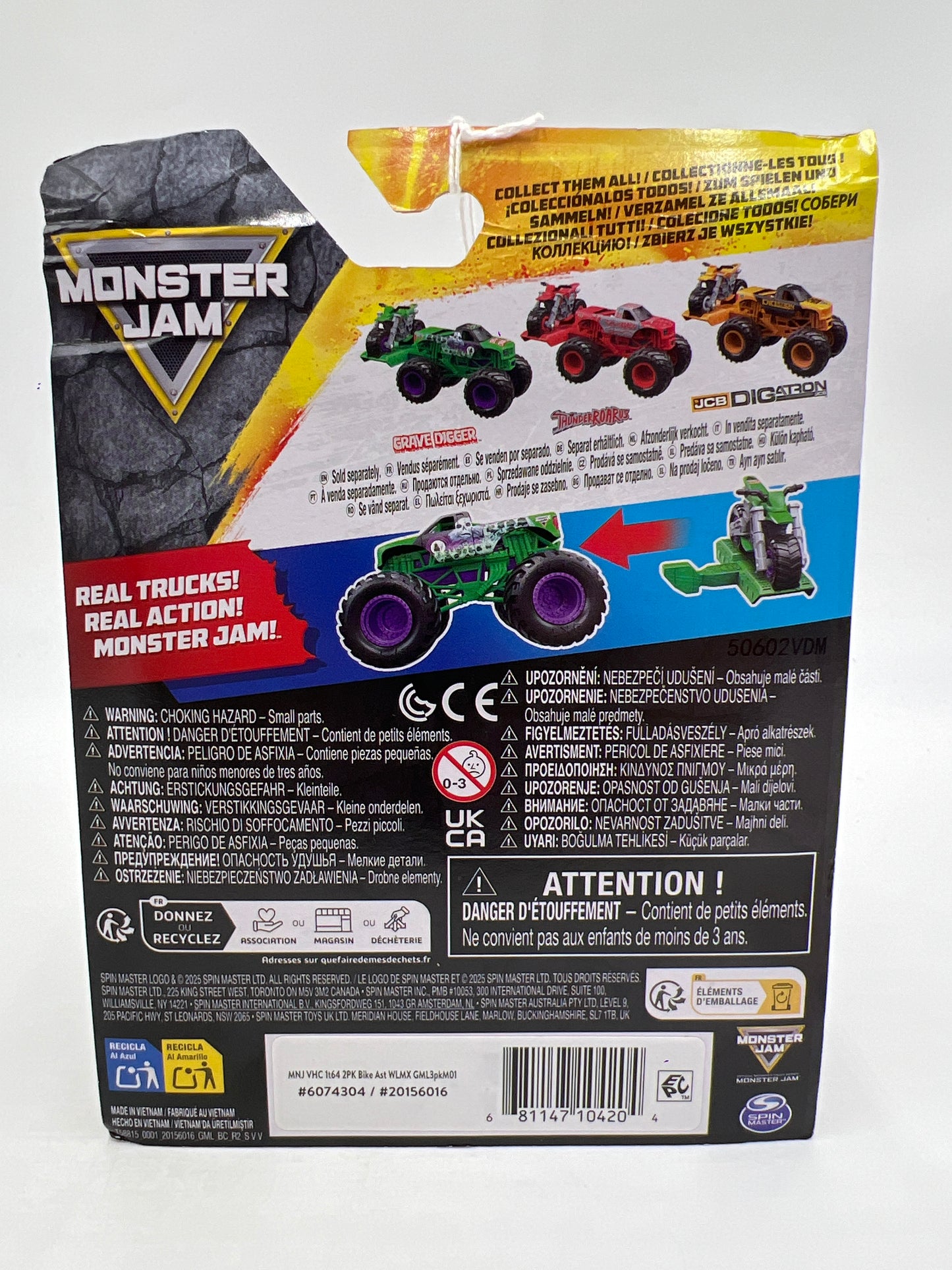 Monster Jam Walmart Exclusive 2 Pack Grave Digger W/Dirt Bike 134A