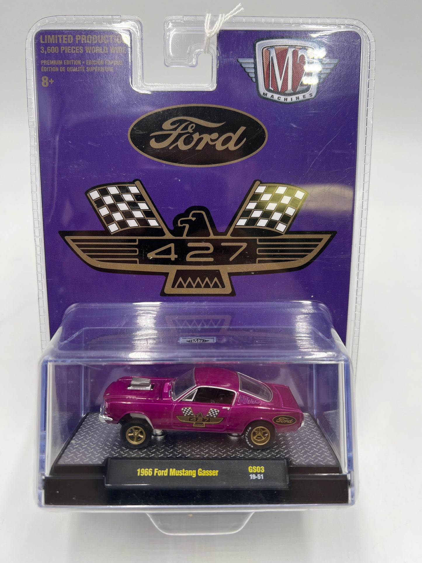 M2 Machines Ford 427 1966 Ford Mustang Gasser Purple GS03 193H