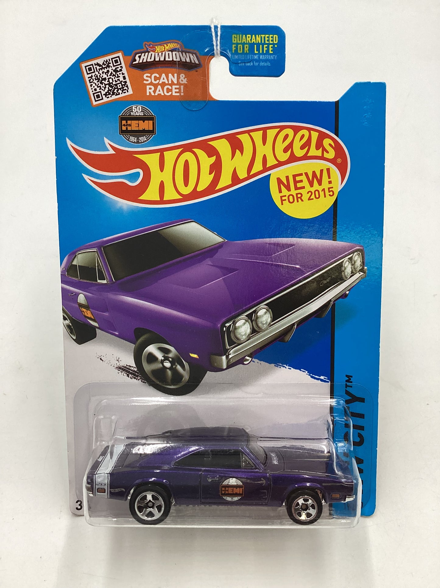 2015 Hot wheels HW City #19 69 Dodge Charger 500 Purple 57F