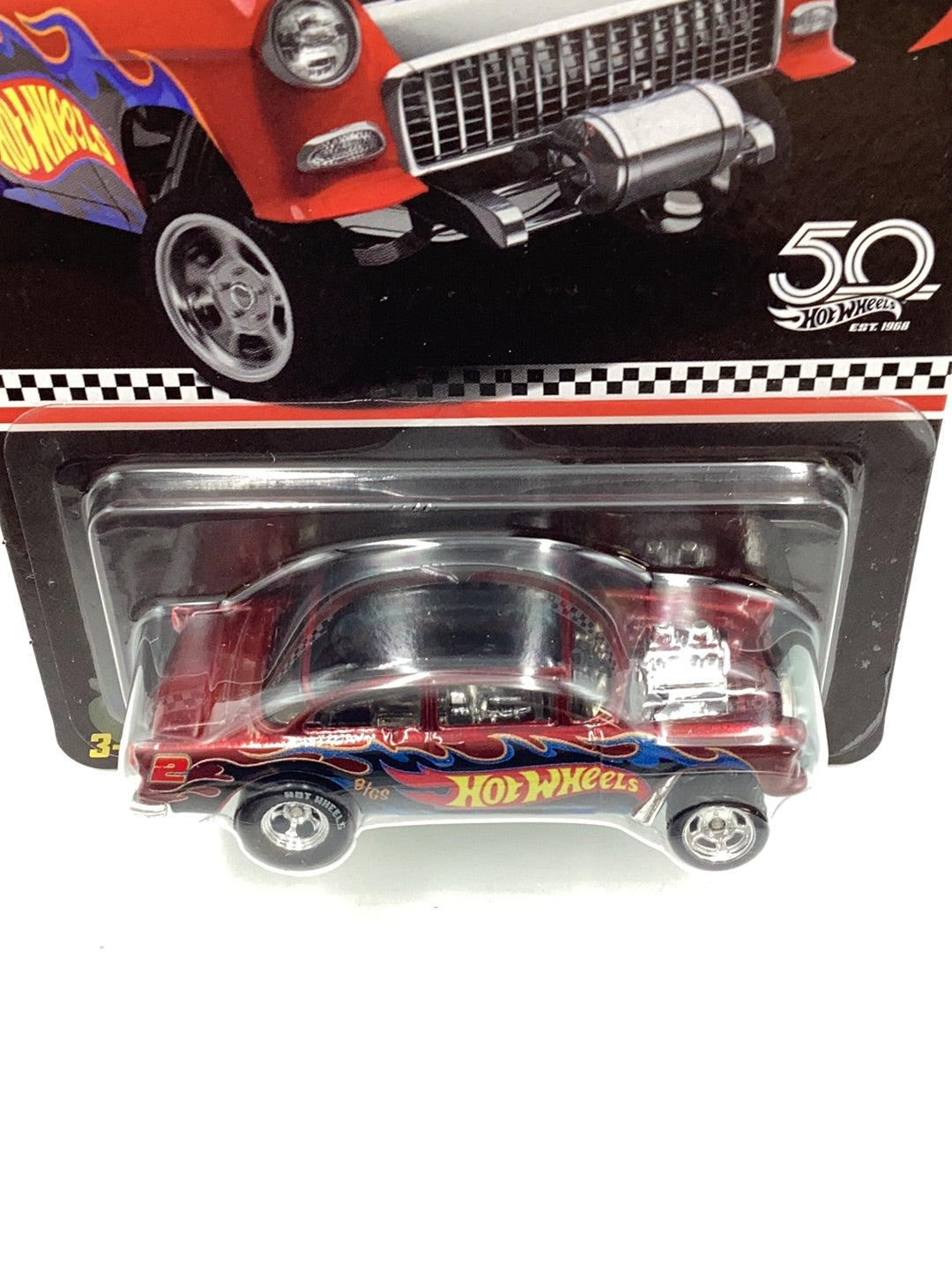 Hot wheels 2018 mail in collectors edition 55 Chevy Bel Air Gasser with protector