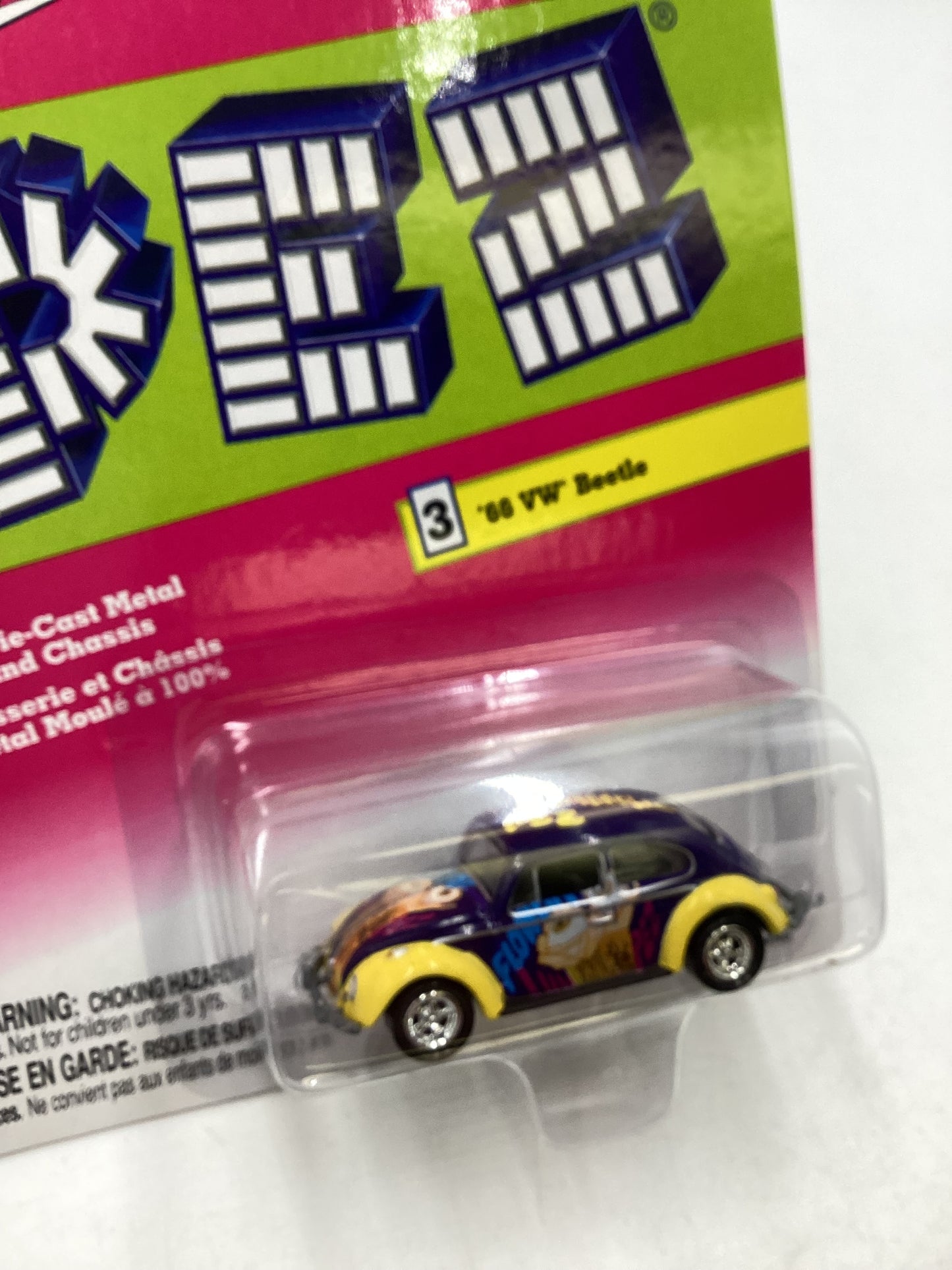 Johnny Lightning Pez #3 66 Volkswagen Beetle Purple